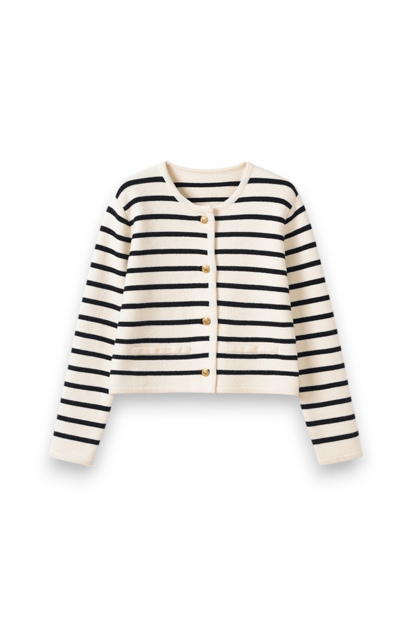 Stripped Knitted Cardigan