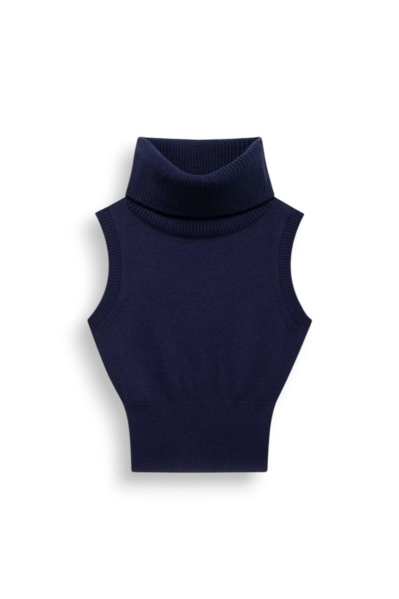 Mock Turtleneck Sleeveless Top