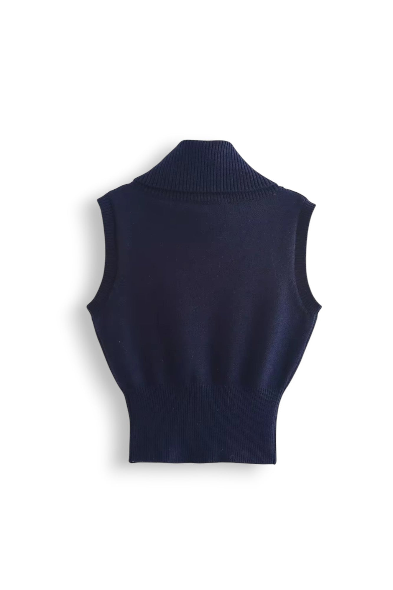 Mock Turtleneck Sleeveless Top