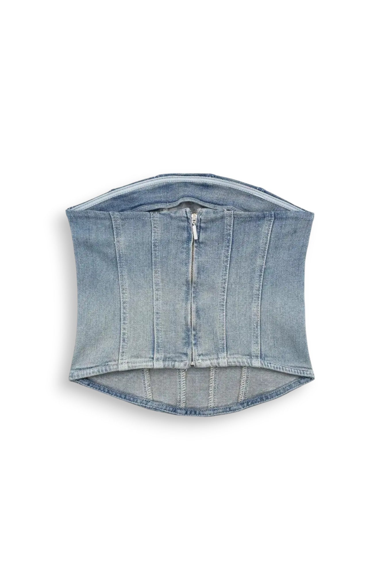 Faded Denim Crop Top