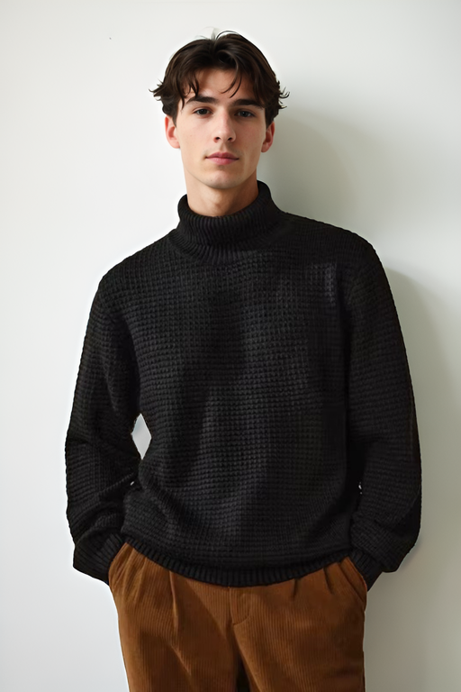 Wool Mock Turtleneck Sweater