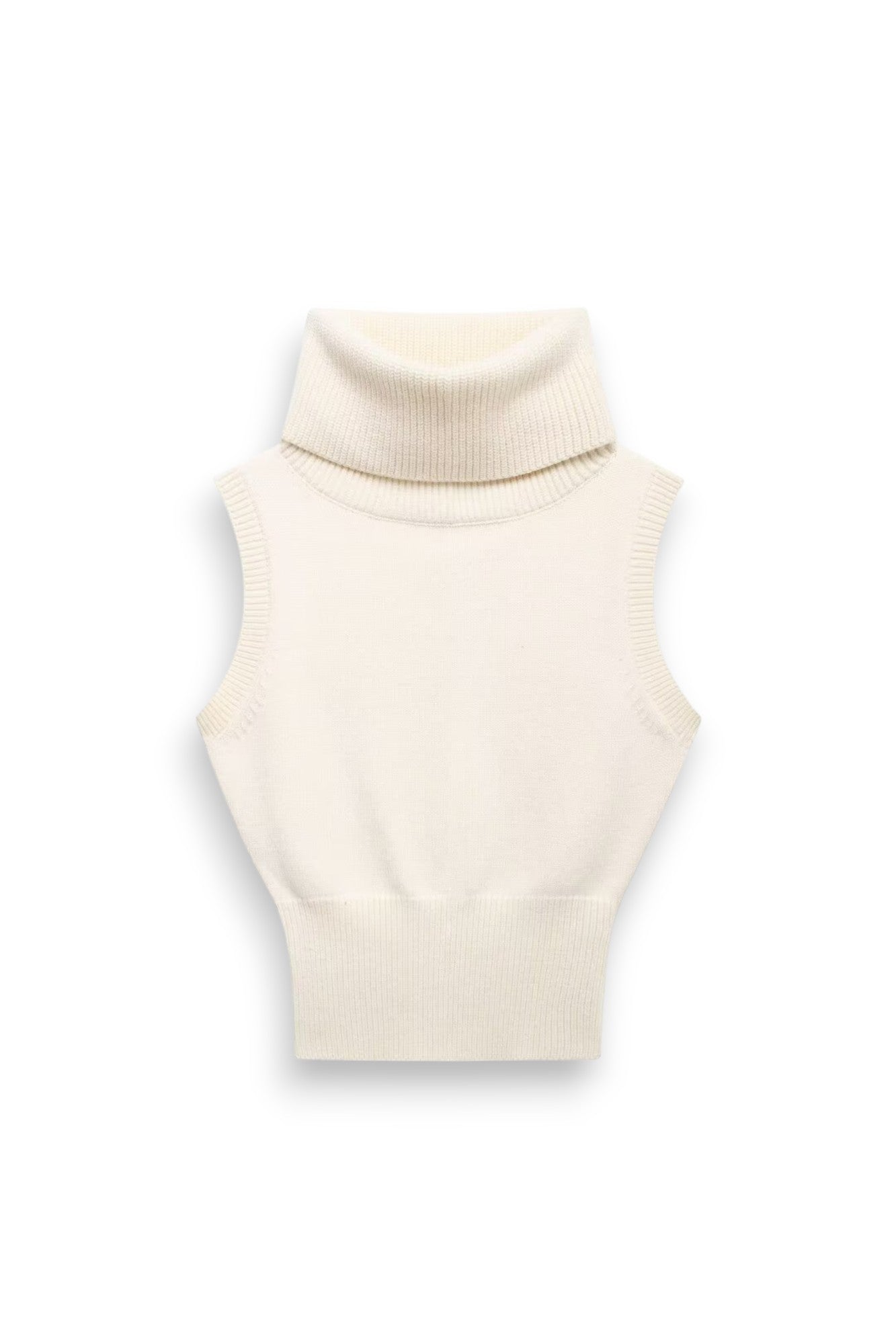 Mock Turtleneck Sleeveless Top