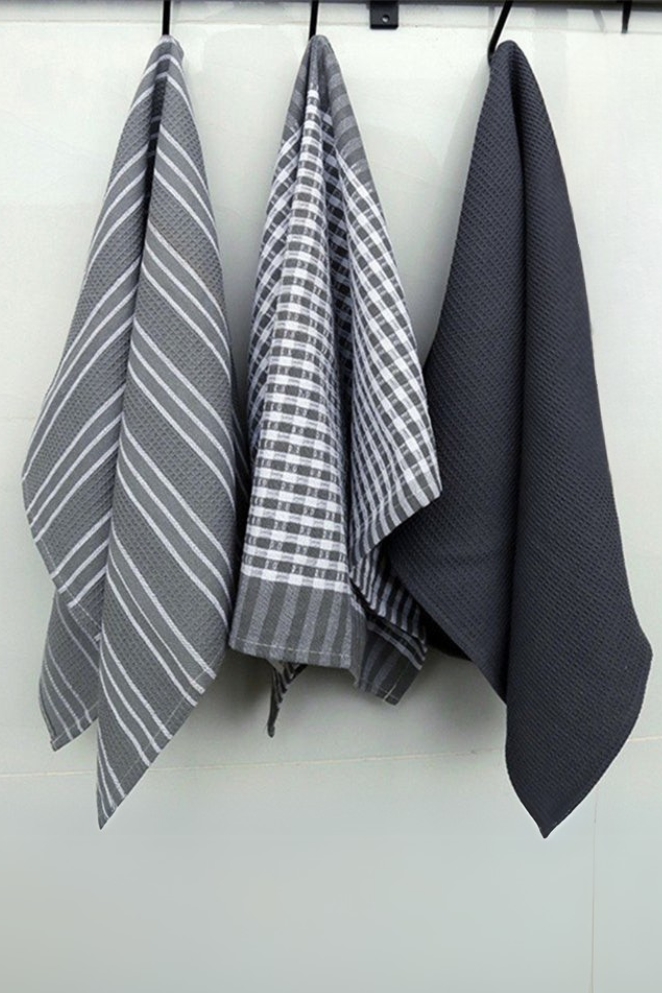 3-Pack Grey Cotton Towels