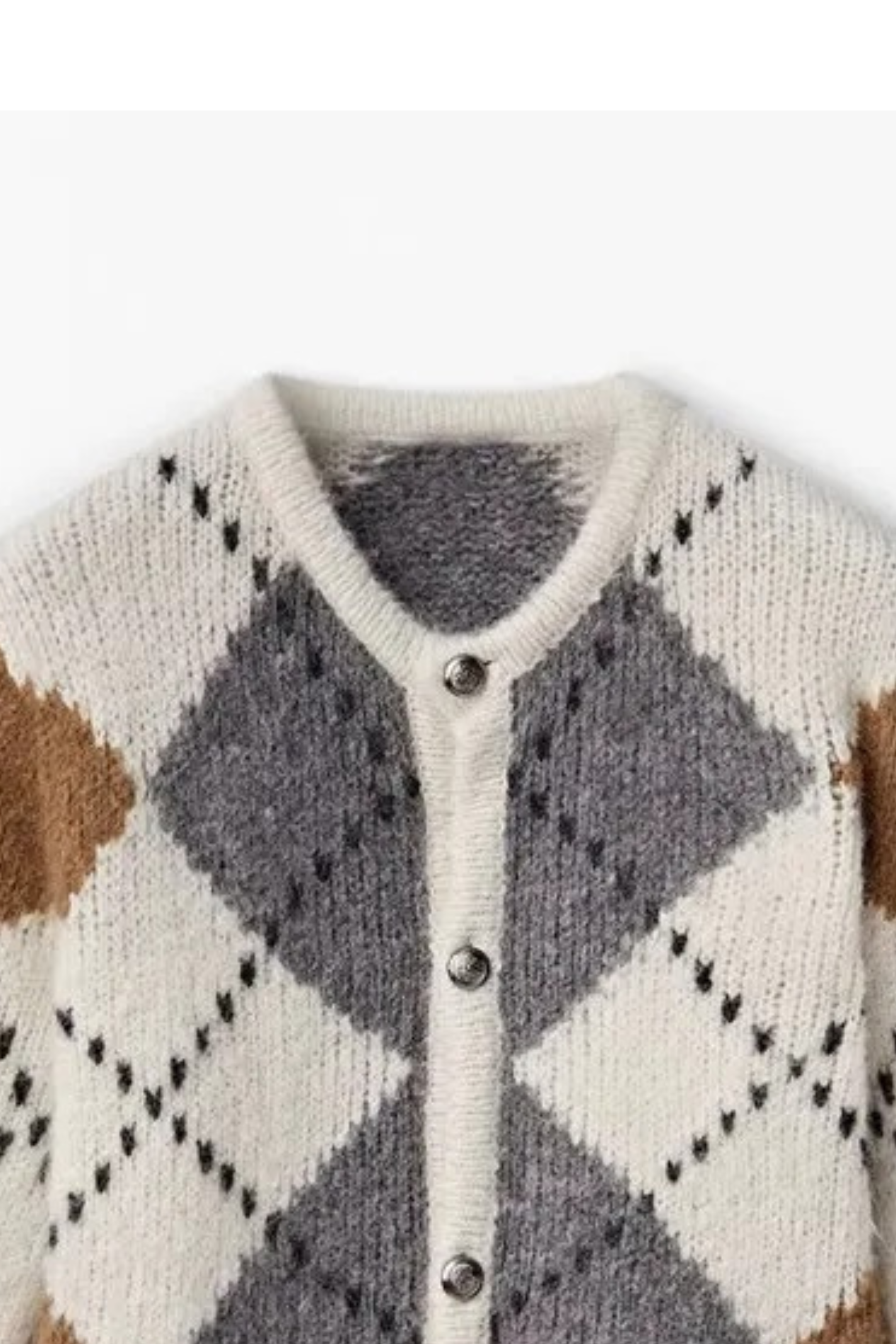 Jacquard-Knit Cardigan