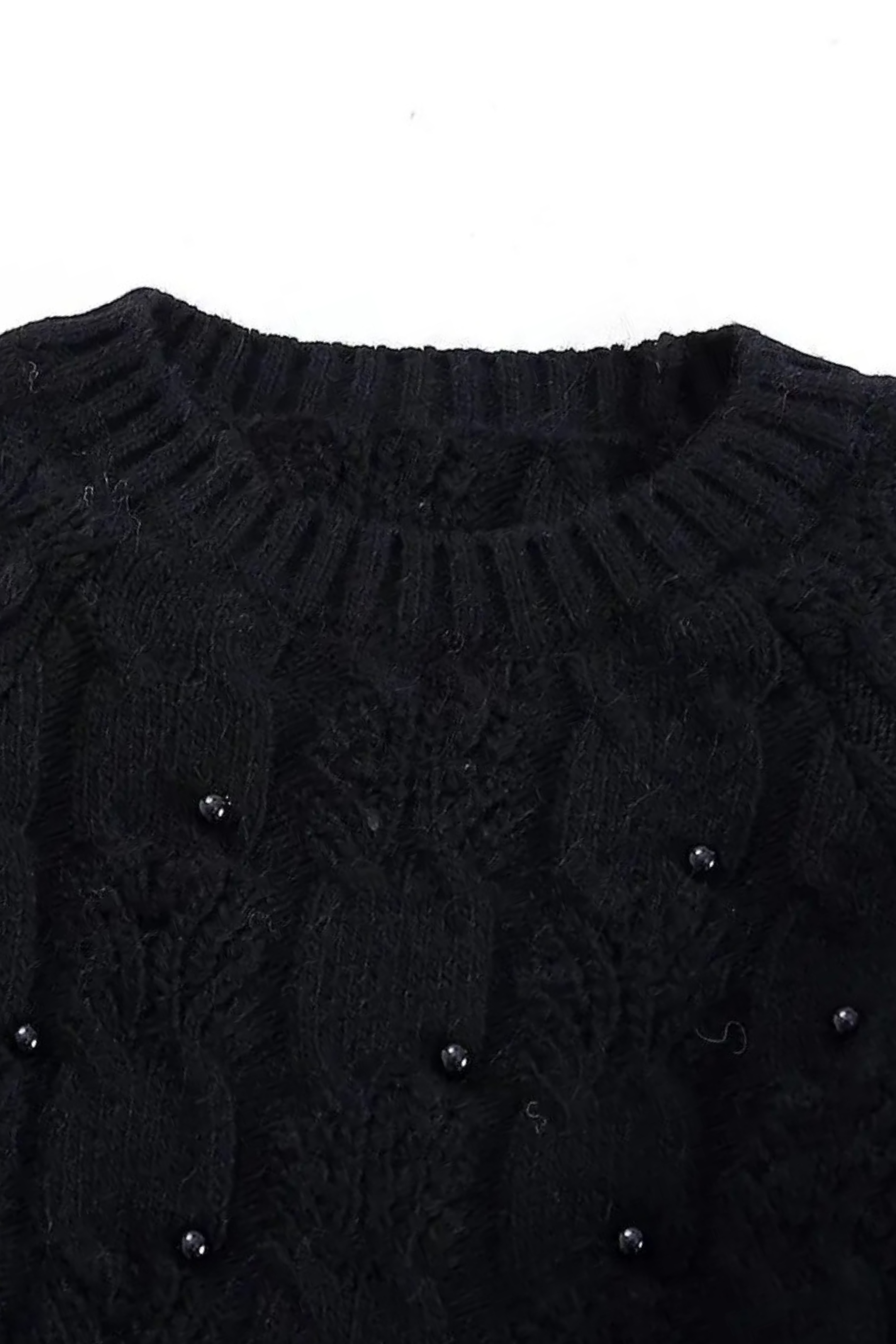 Knitted Lace O-Neck Sweater