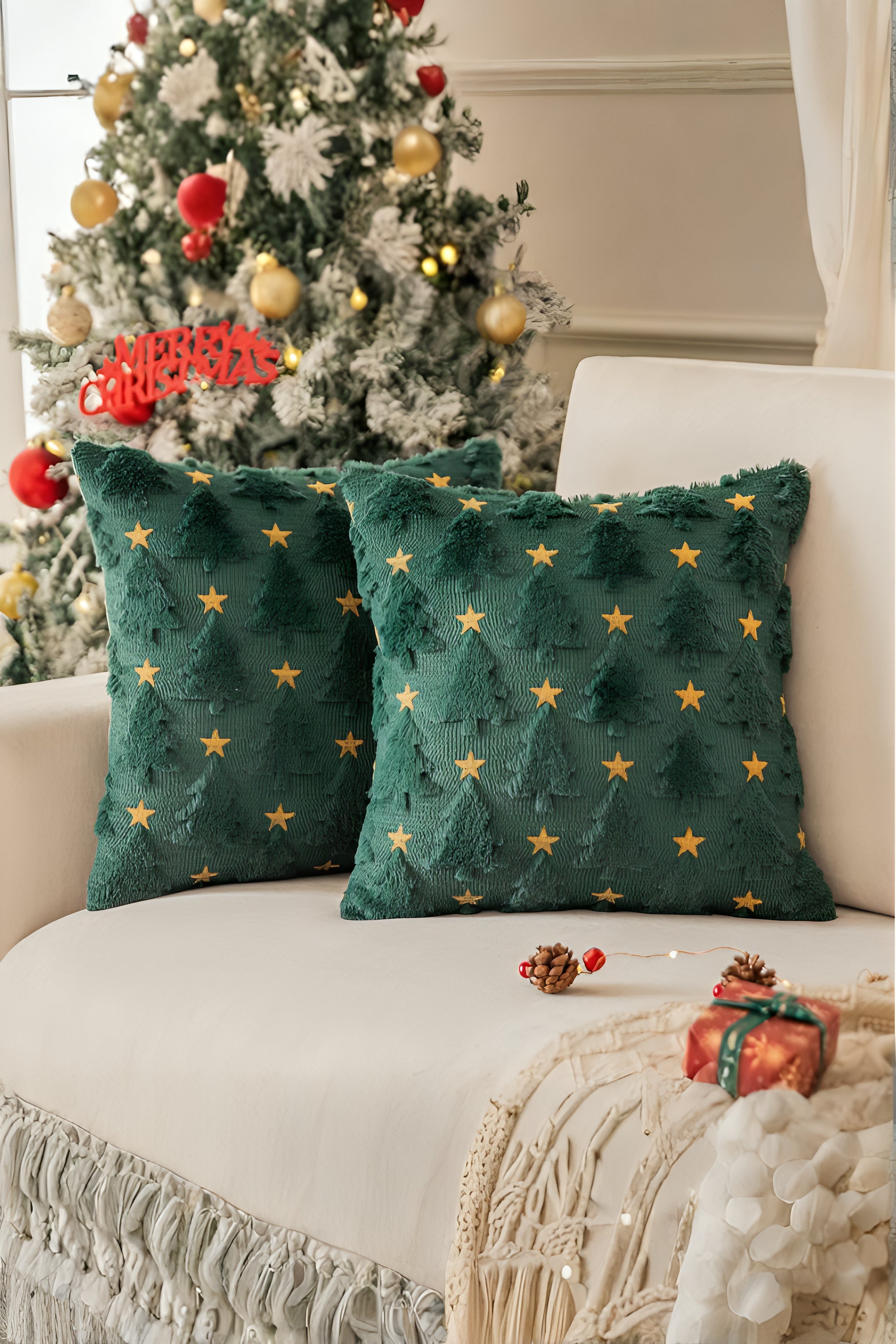 Christmas Tree Cushion Cover