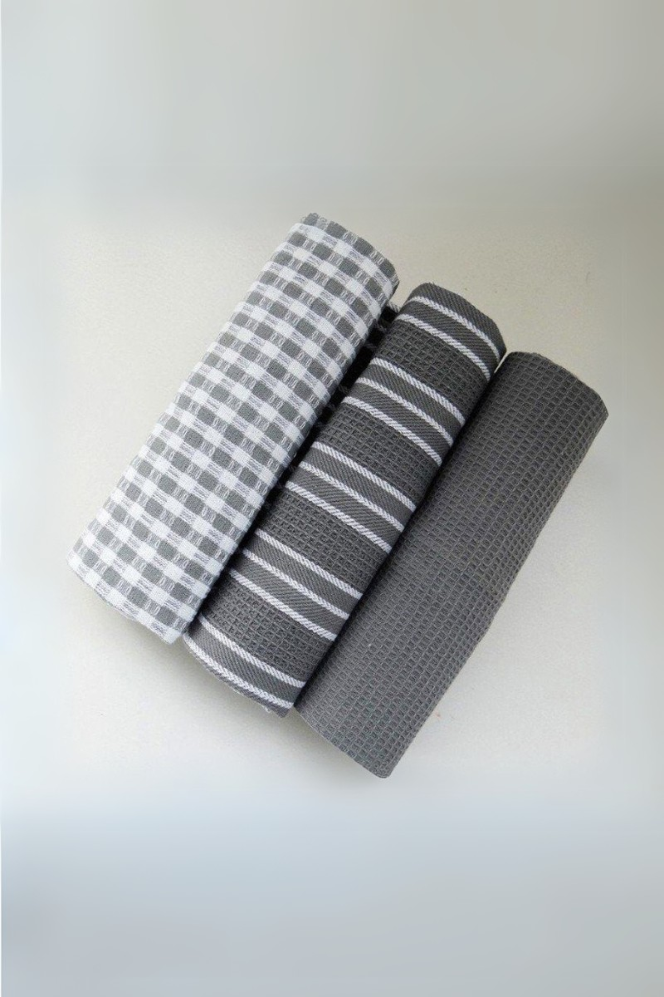 3-Pack Grey Cotton Towels