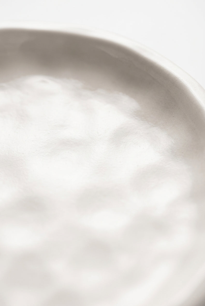 Textured Porcelain Serving Plate