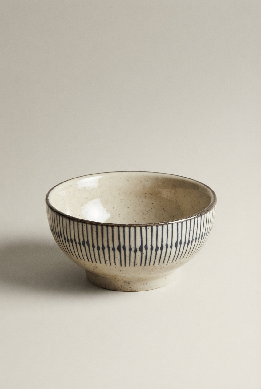 Ceramic Vertical Print Bowl