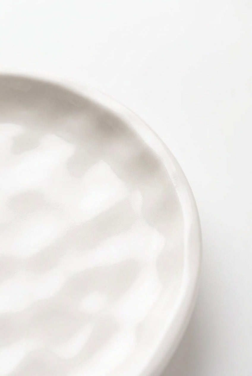 Textured Porcelain Serving Plate