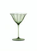 Vintage Green Crystal Cocktail Glass