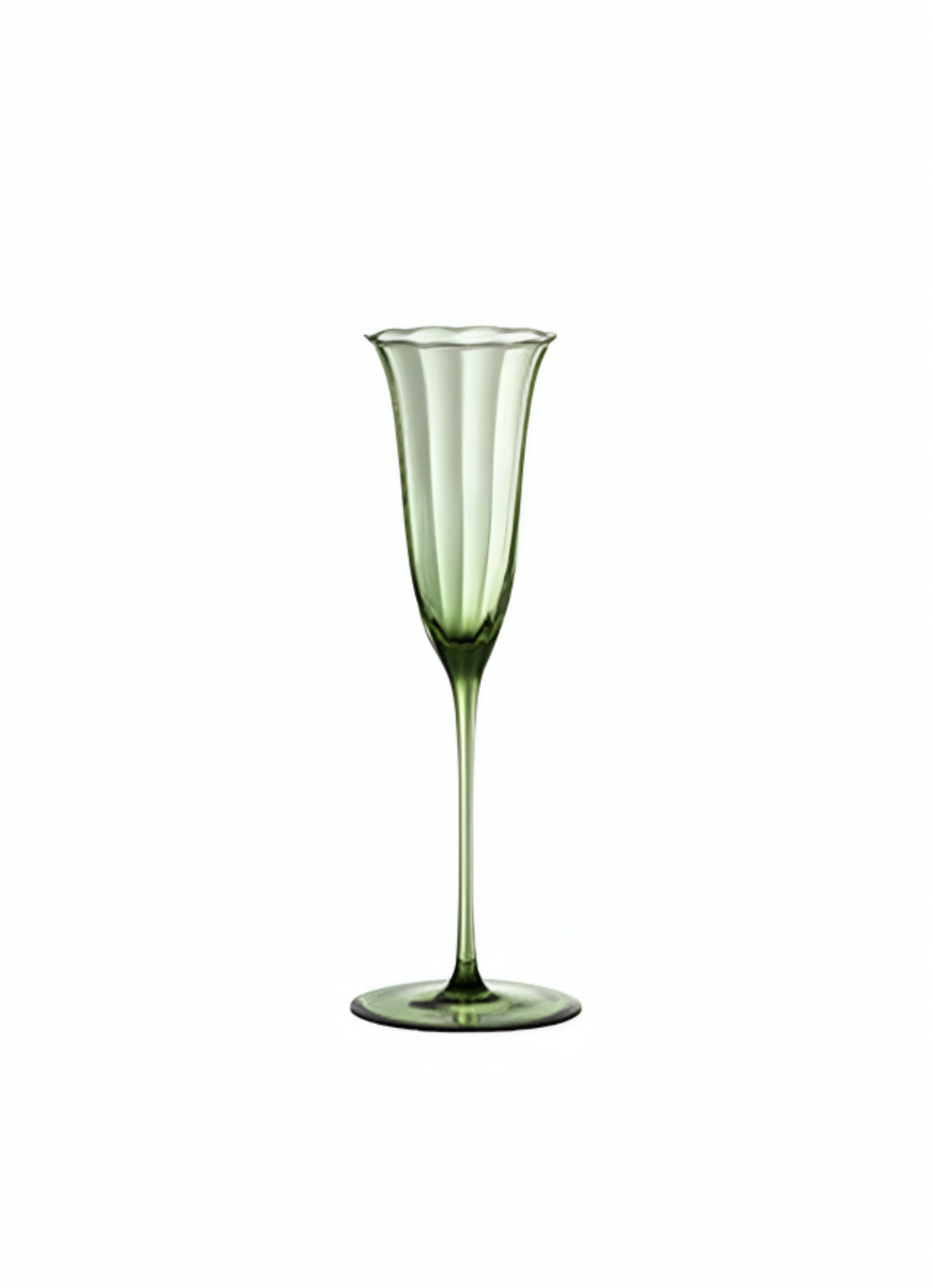 Vintage Green Crystal Cocktail Glass