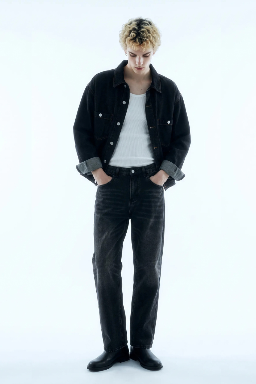 Straight Leg Loose Fit Jeans