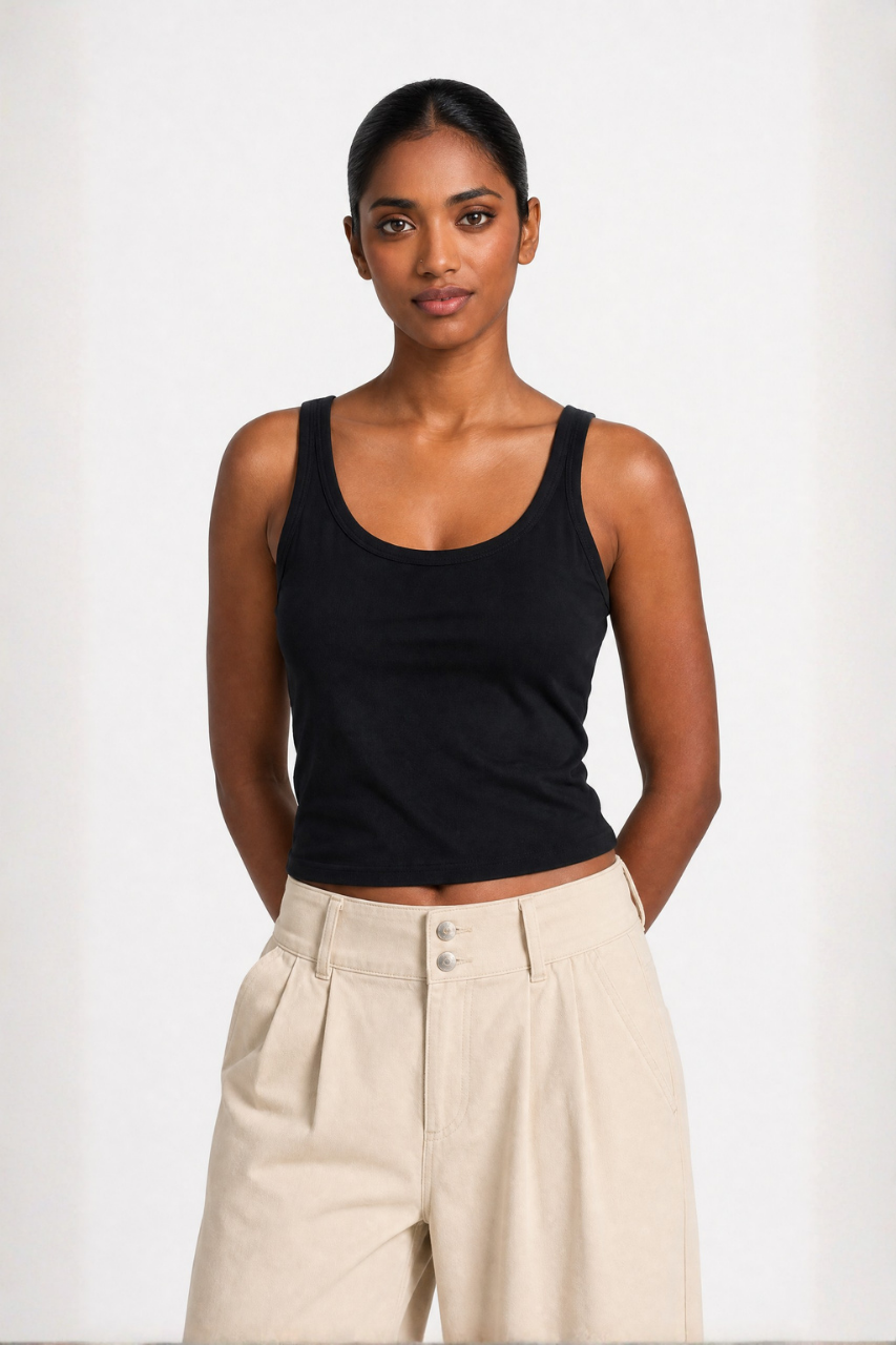 Wide Leg Creased Pants