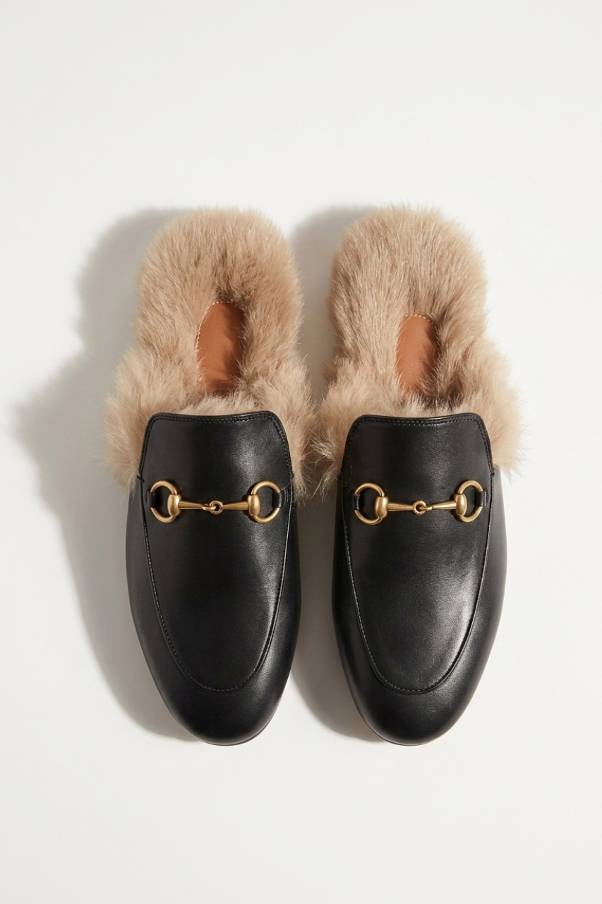 Fur Mule Slippers