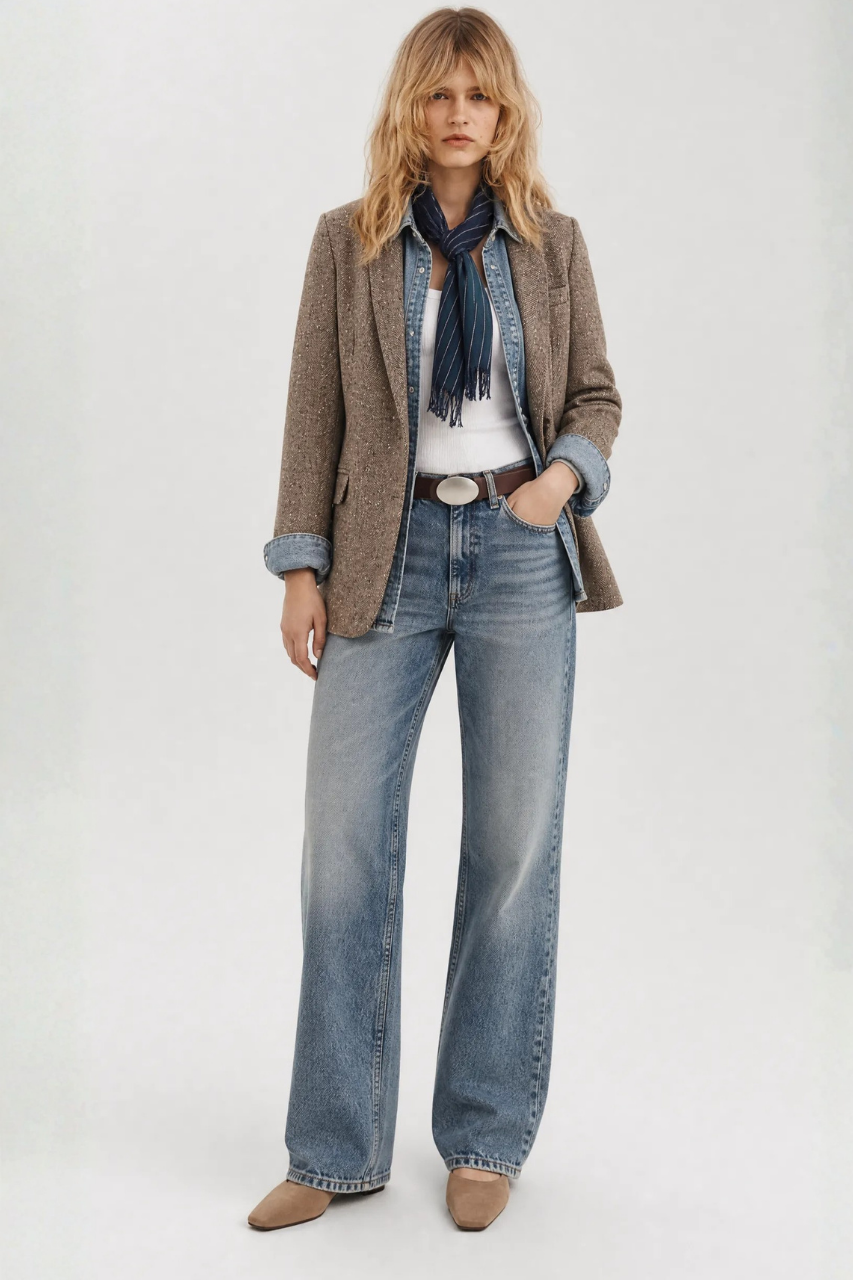 Single Breasted Twill Blazer