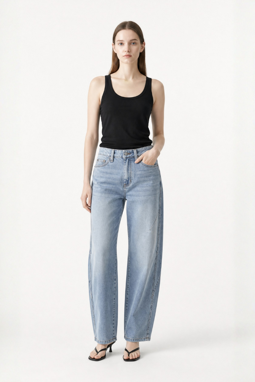 Straight Leg Ankle Jeans