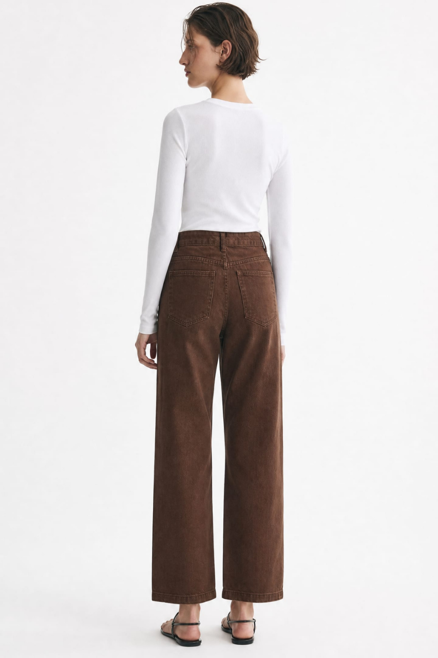 High Waist Straight Leg Jeans