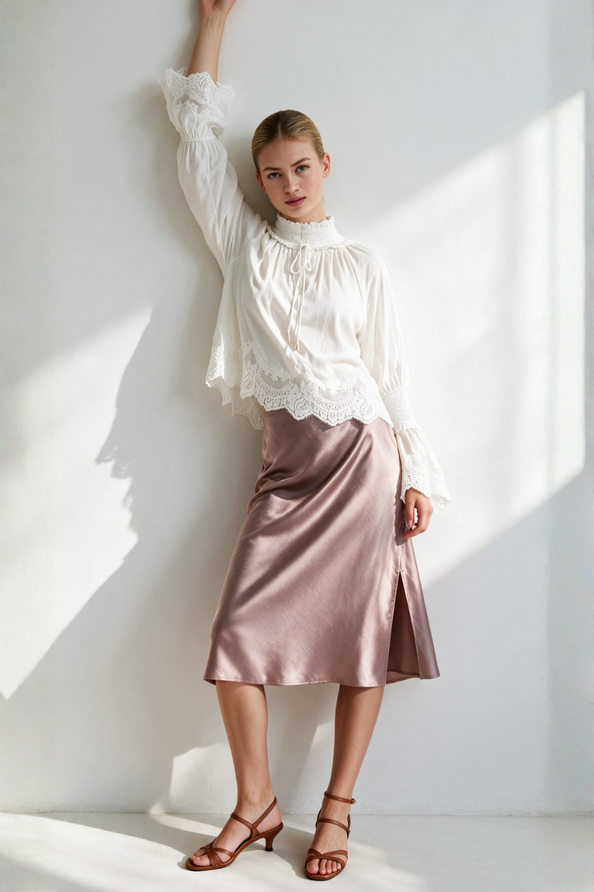 Satin Slip Skirt