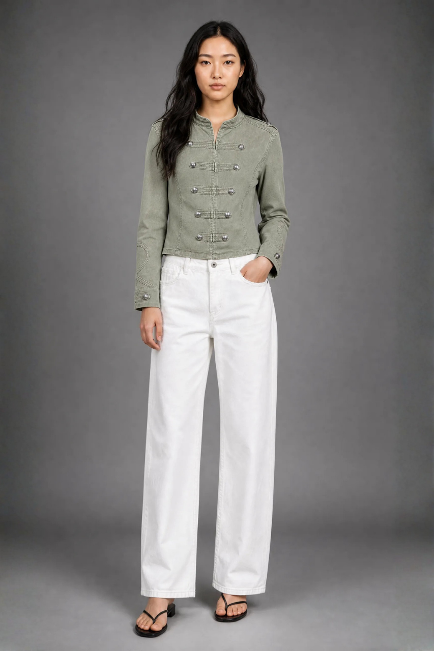 Trim Military Jacket