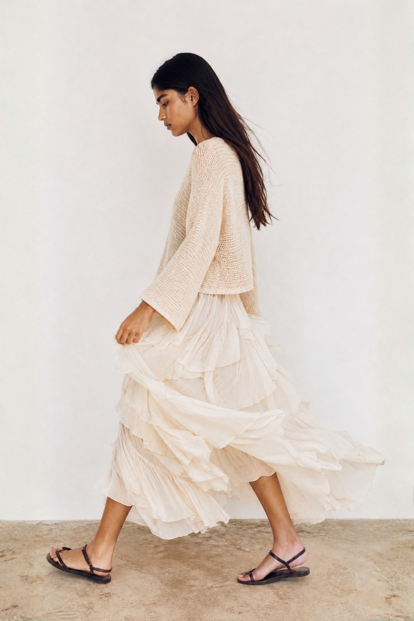 Loose Fit Knit Pullover Sweater