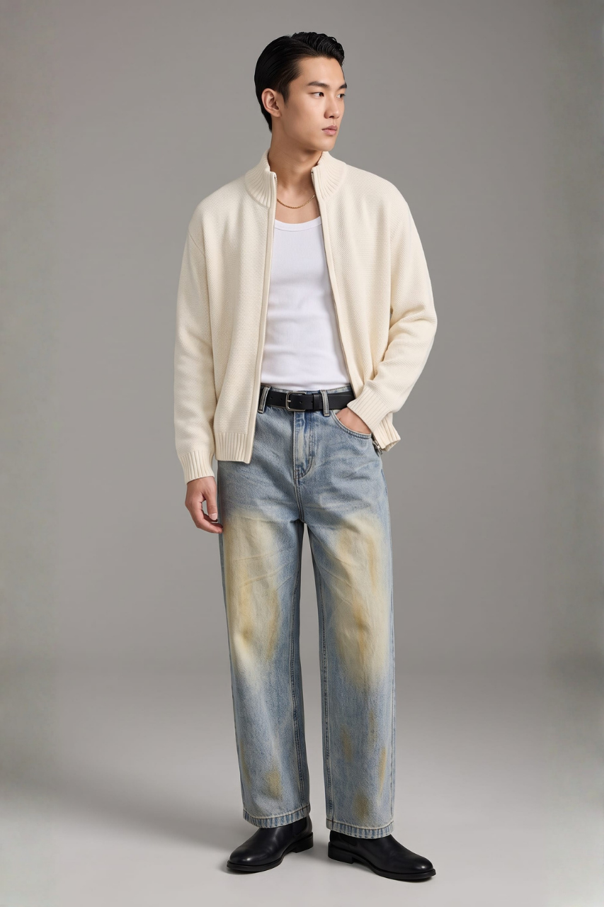 Textured Knit Cardigan Sweater