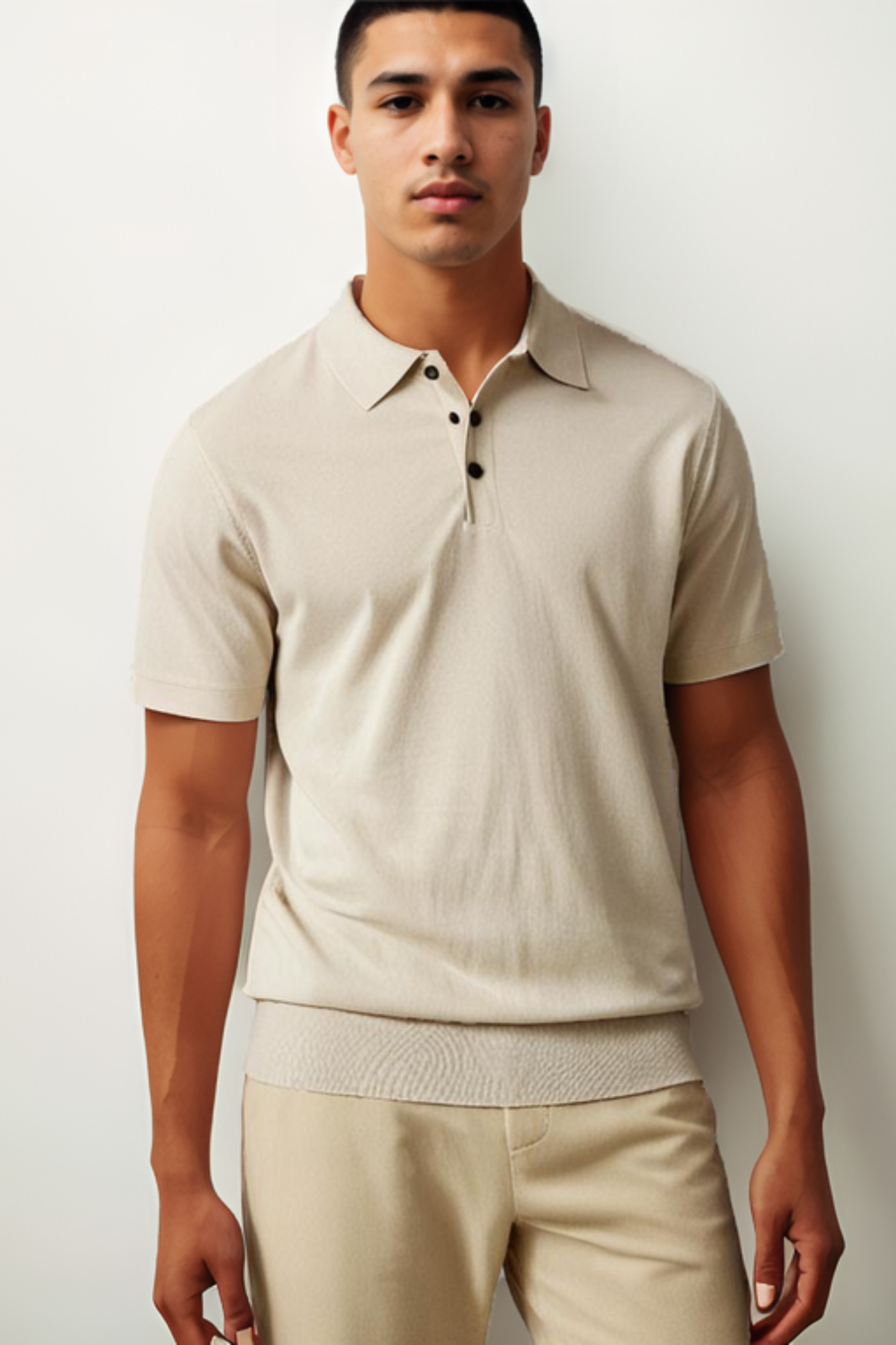 Fit Hole-Knit Polo Shirt