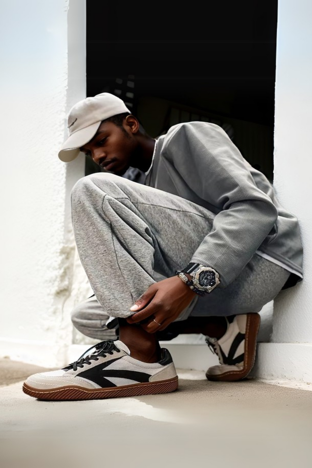 Suede Mesh Sneakers
