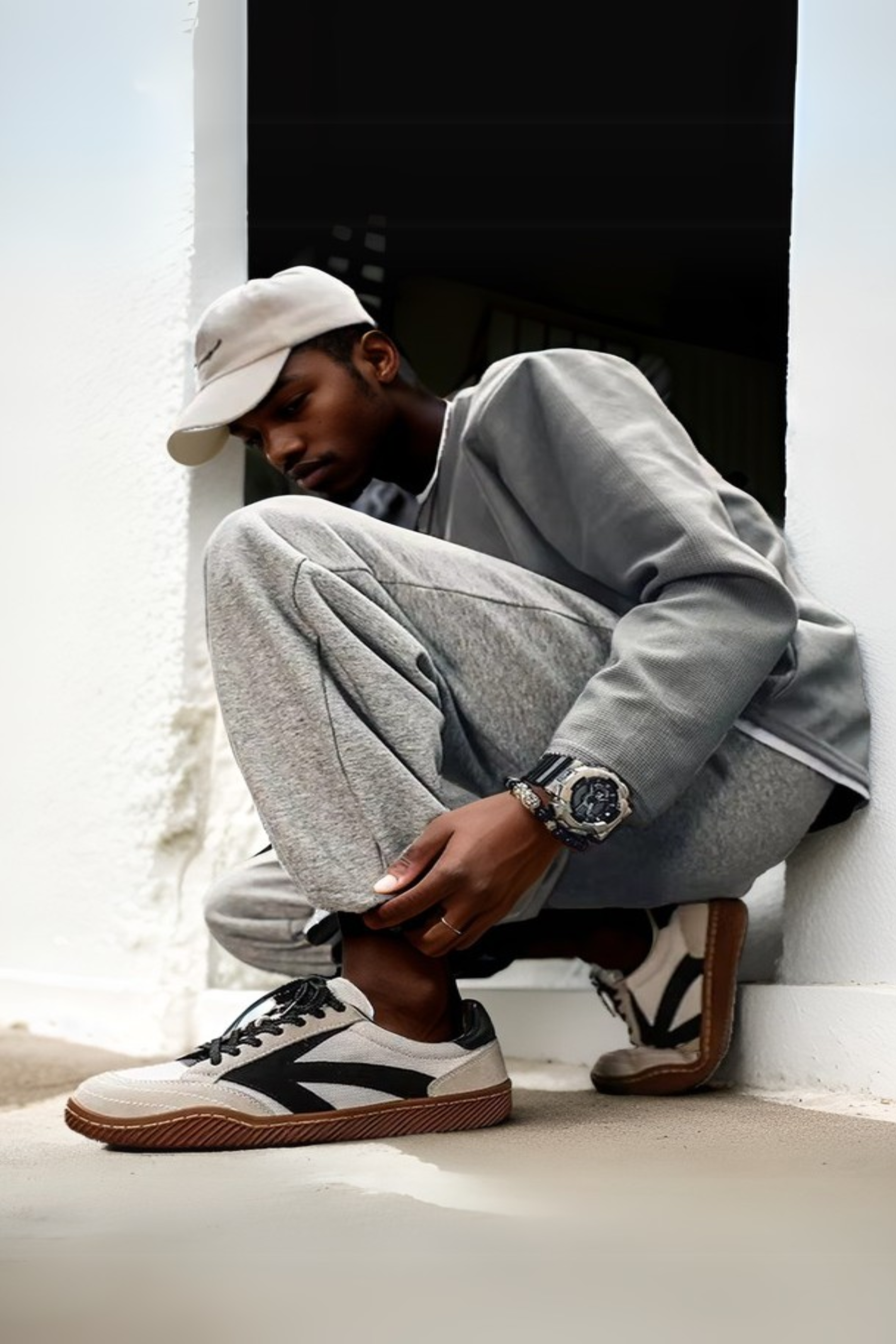 Suede Mesh Sneakers