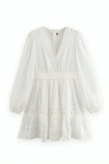 Lace Patchwork V-Neck Dress
