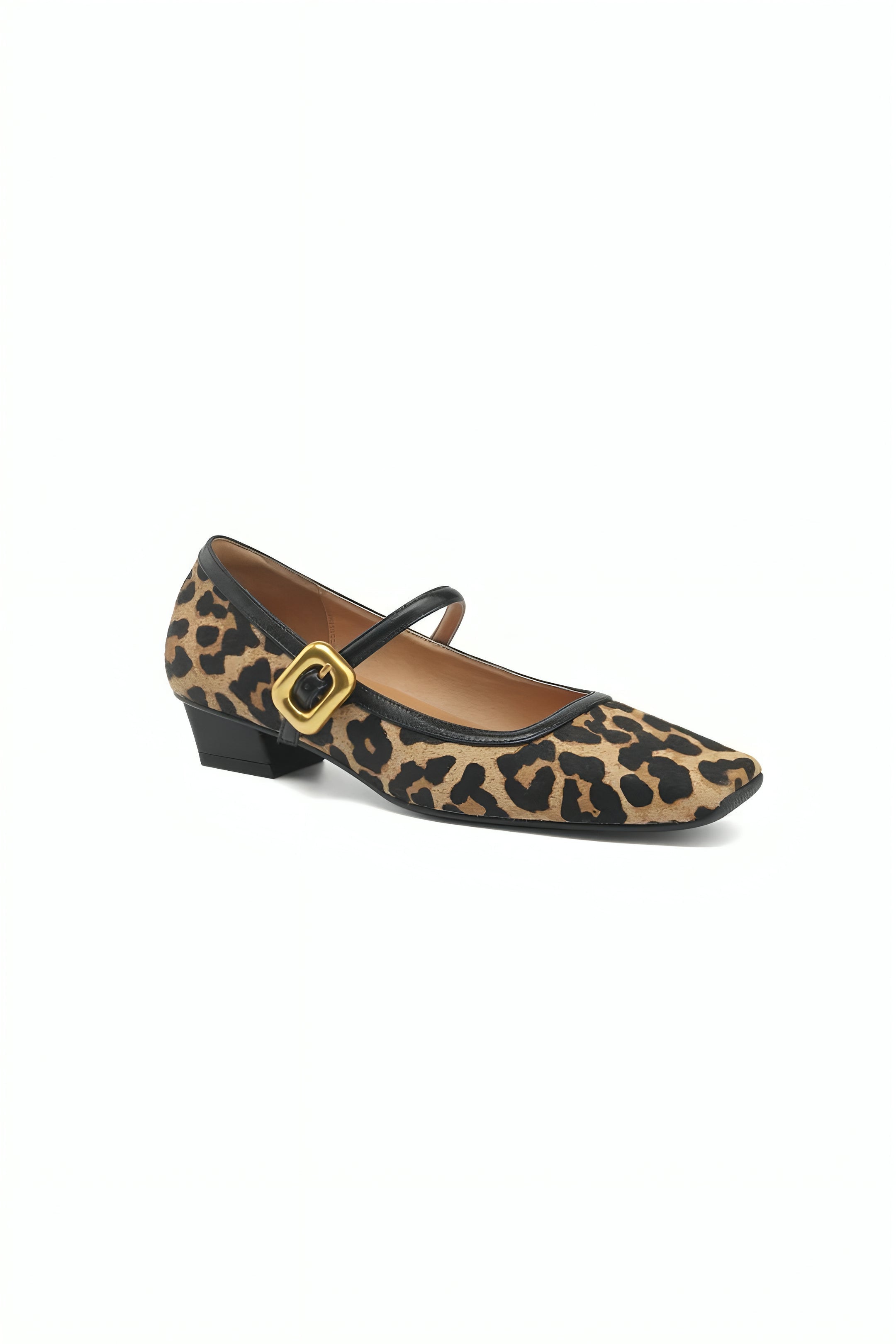 Square Mary Jane Flats