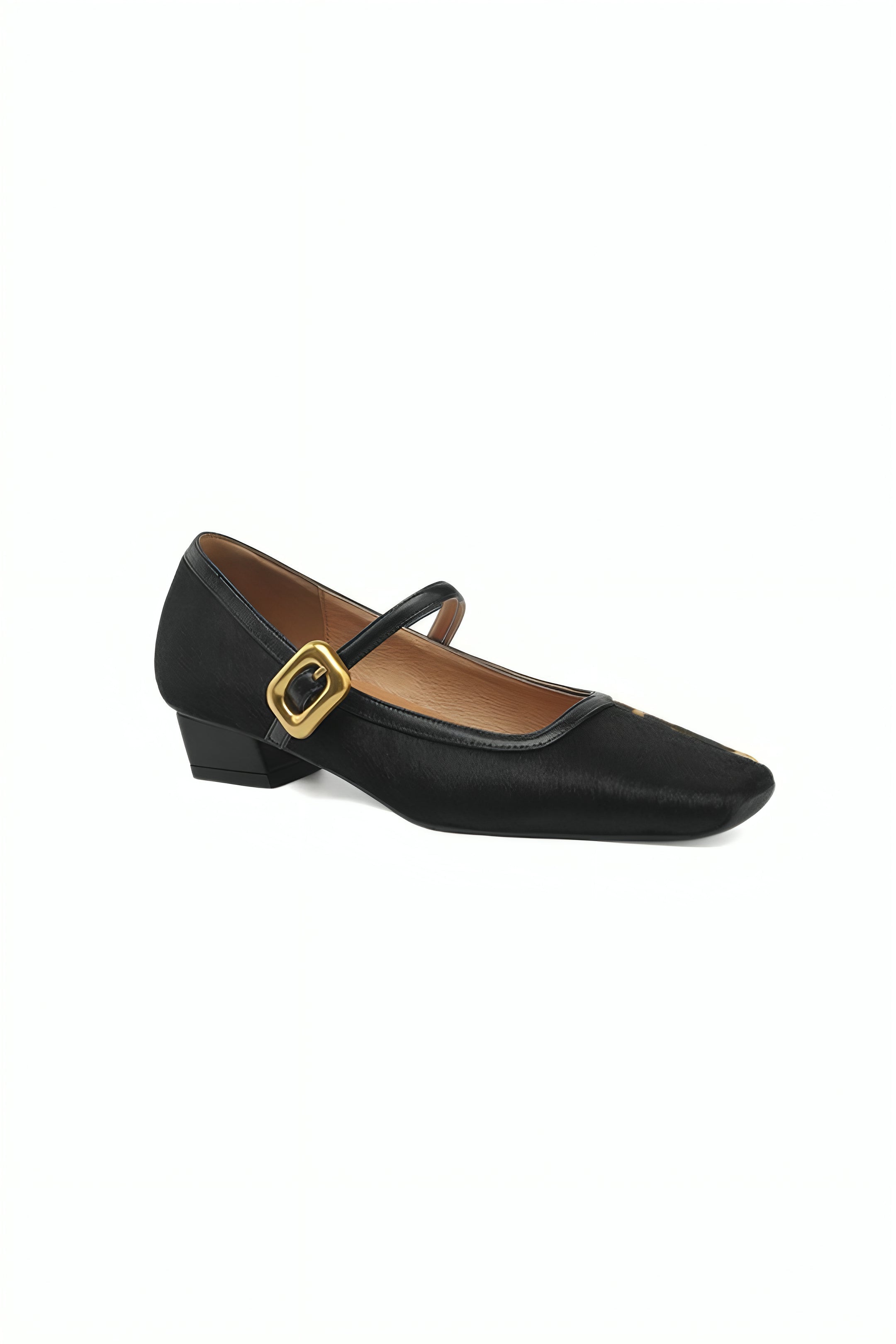 Square Mary Jane Flats