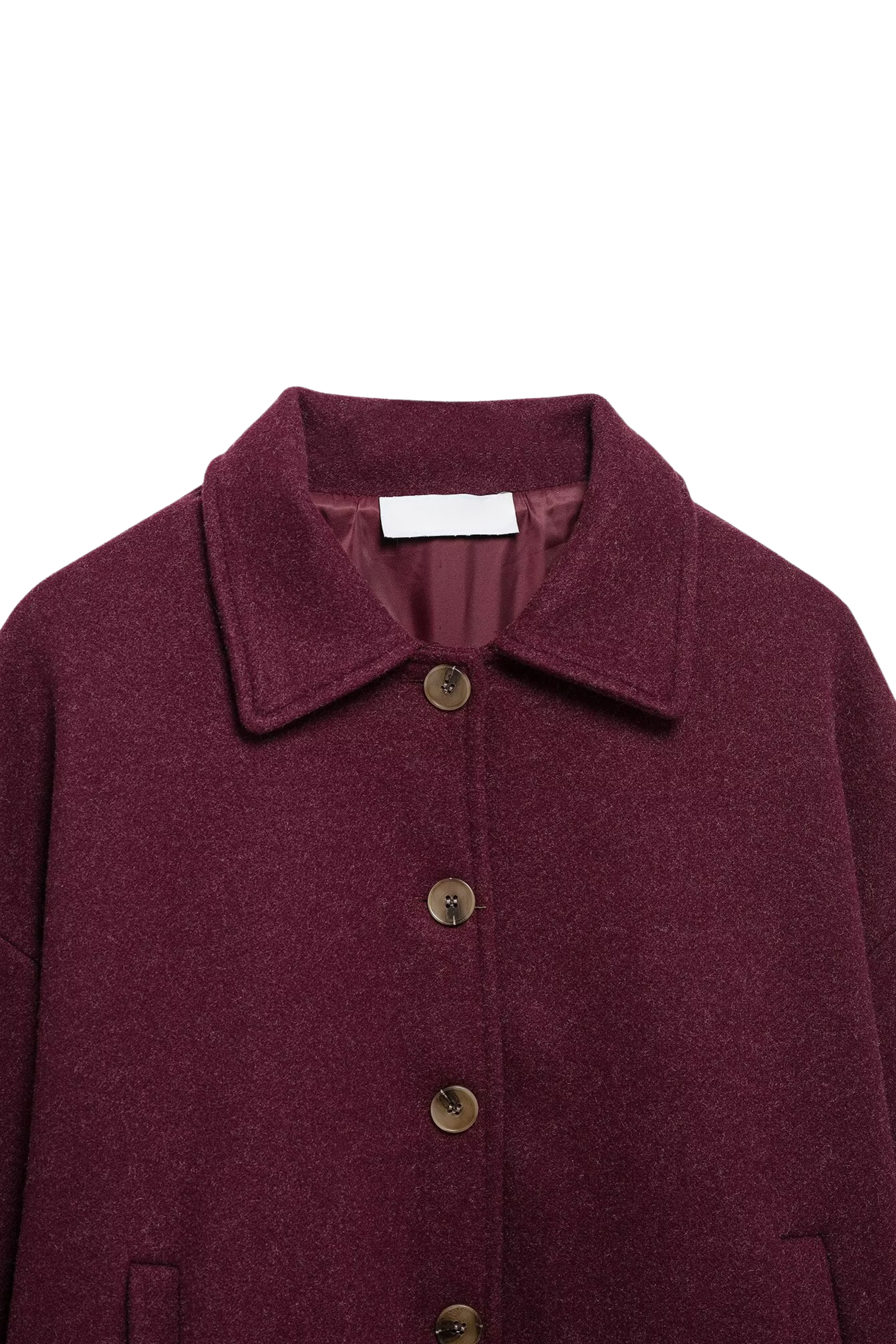 Wool Blend Single Breast Coat