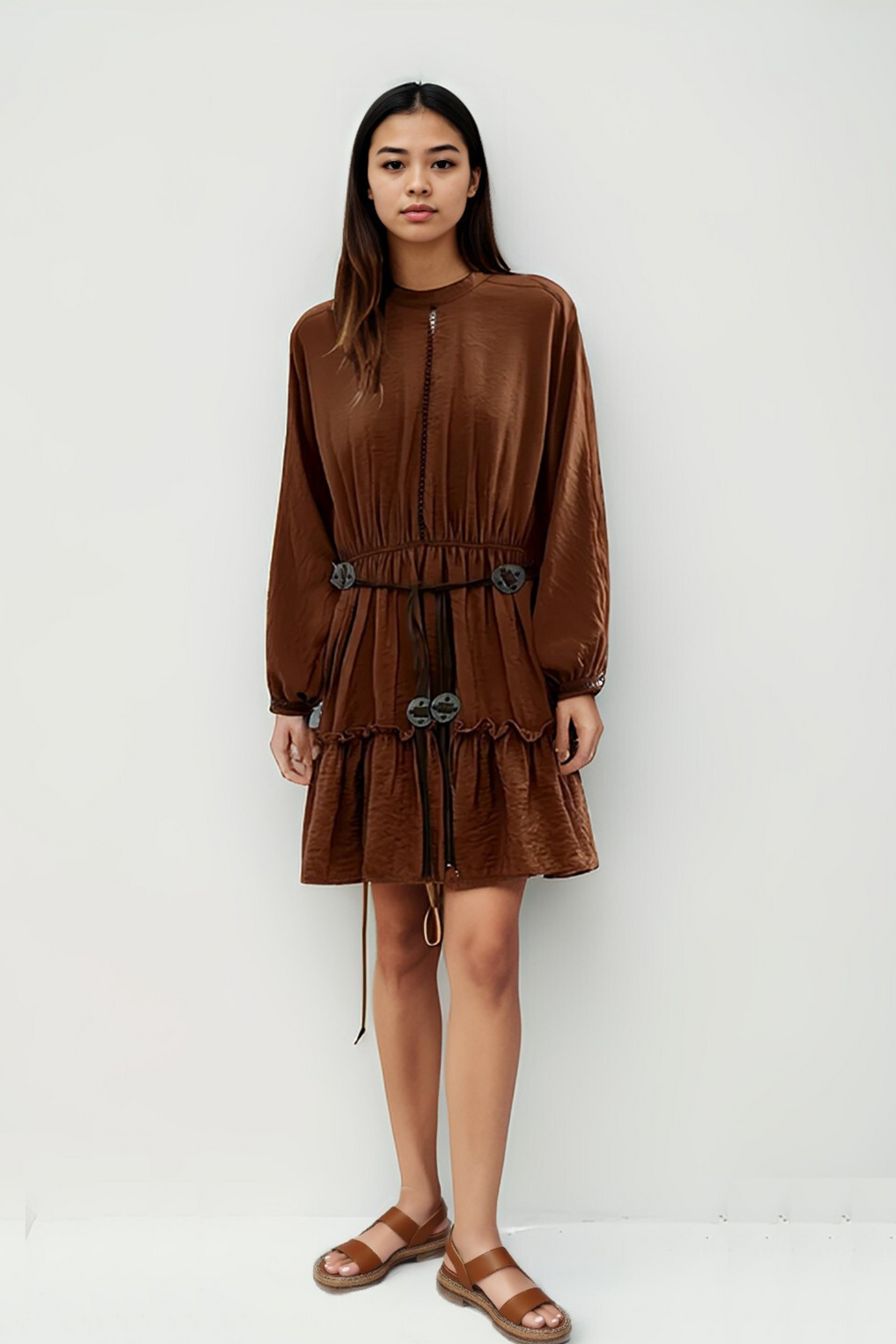 Layered Belt Dress