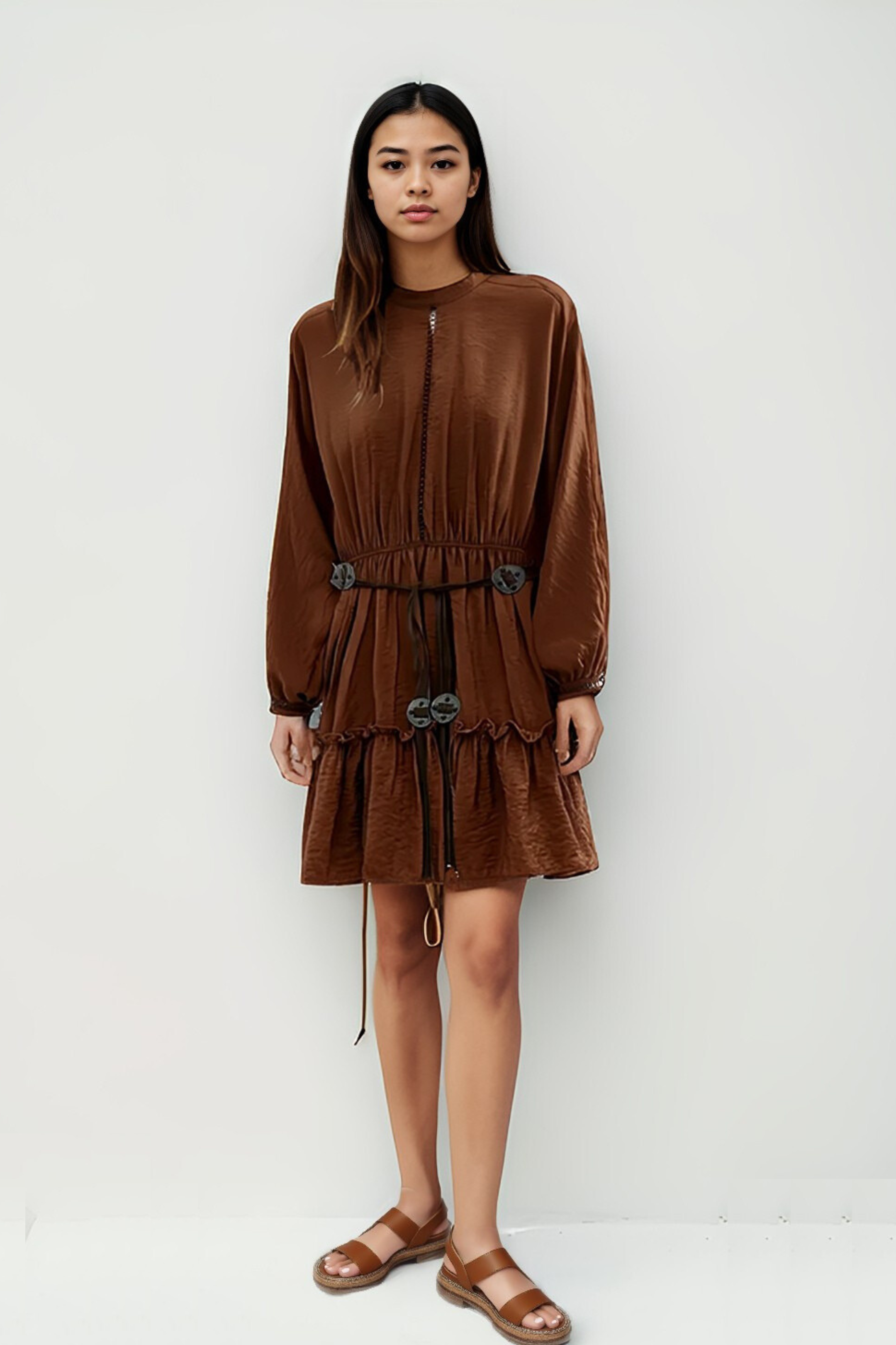 Layered Belt Dress