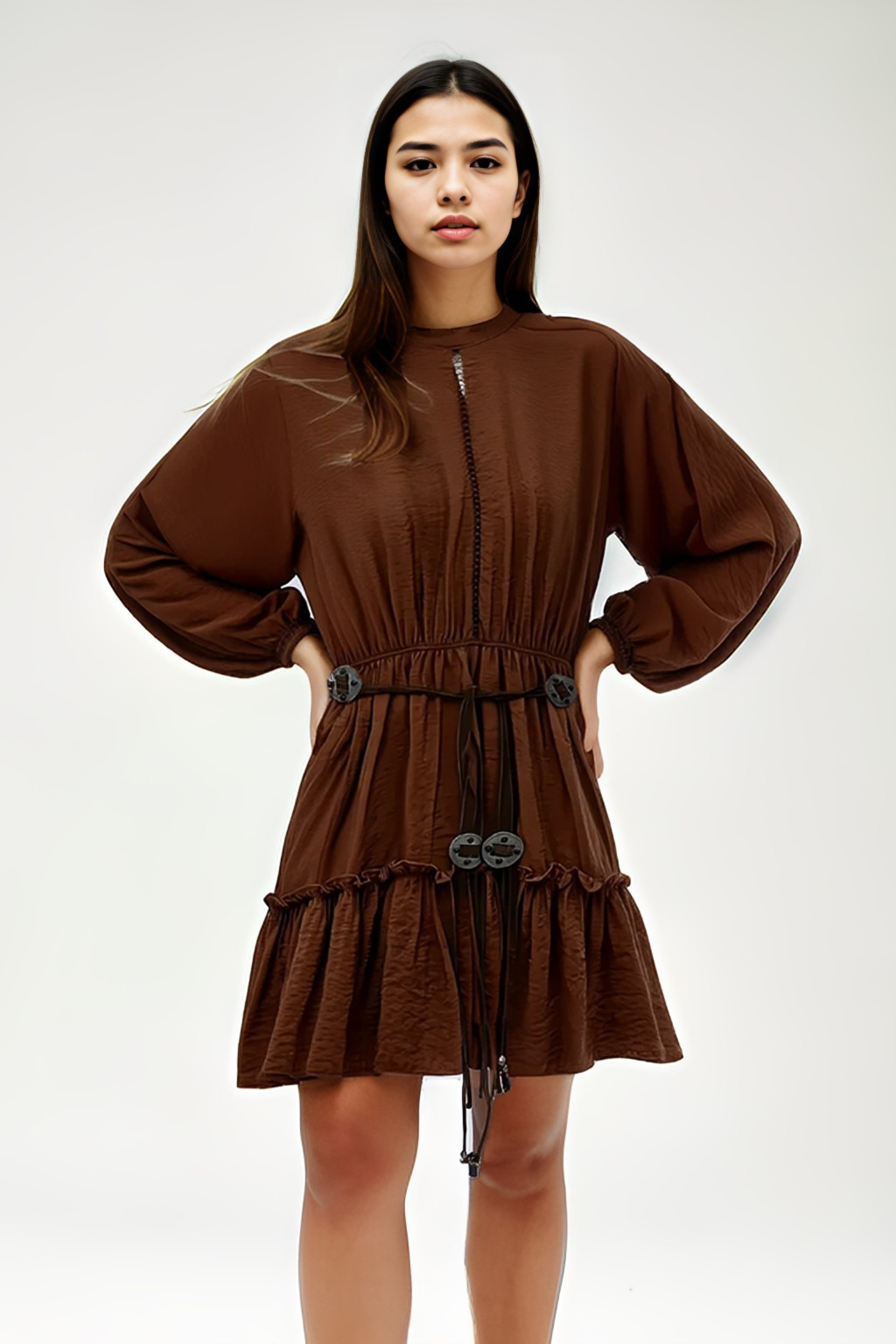 Layered Belt Dress
