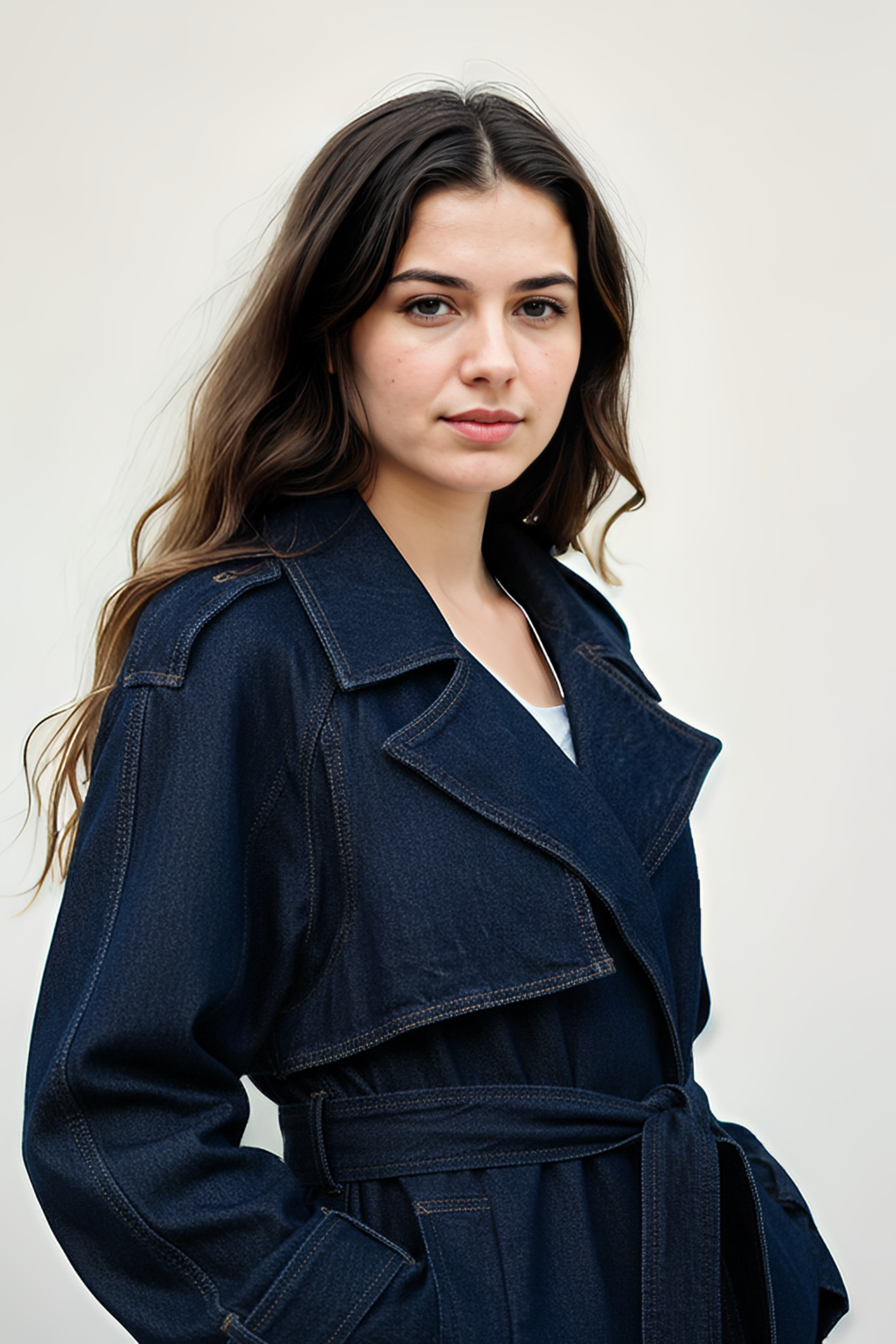 Tie Belt Denim Jacket