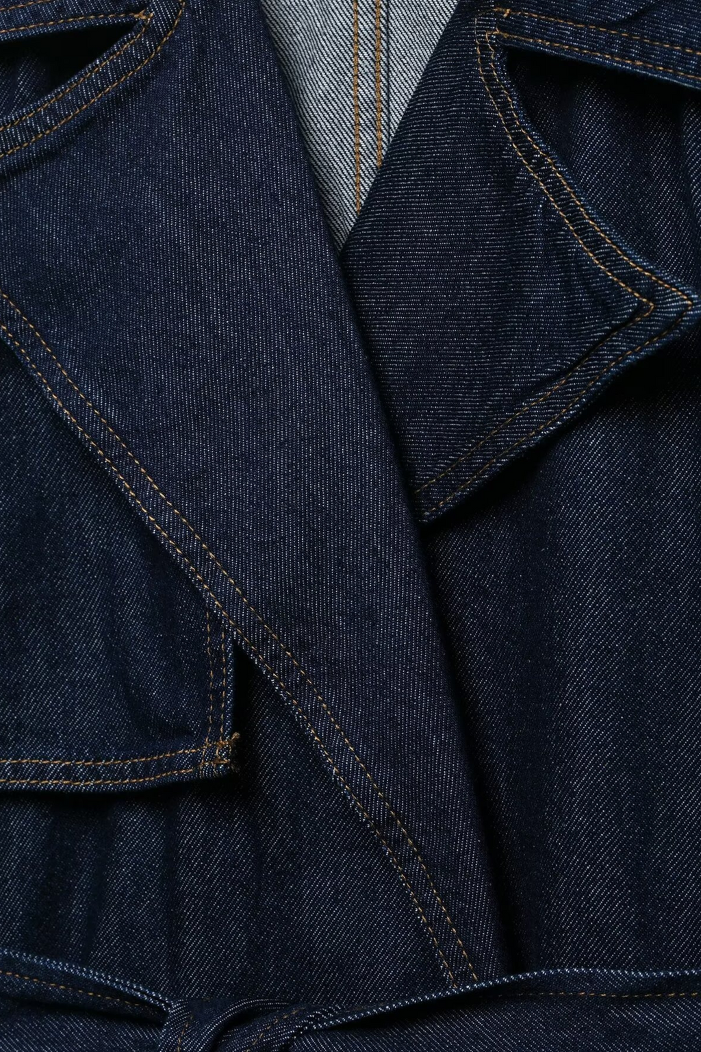 Tie Belt Denim Jacket