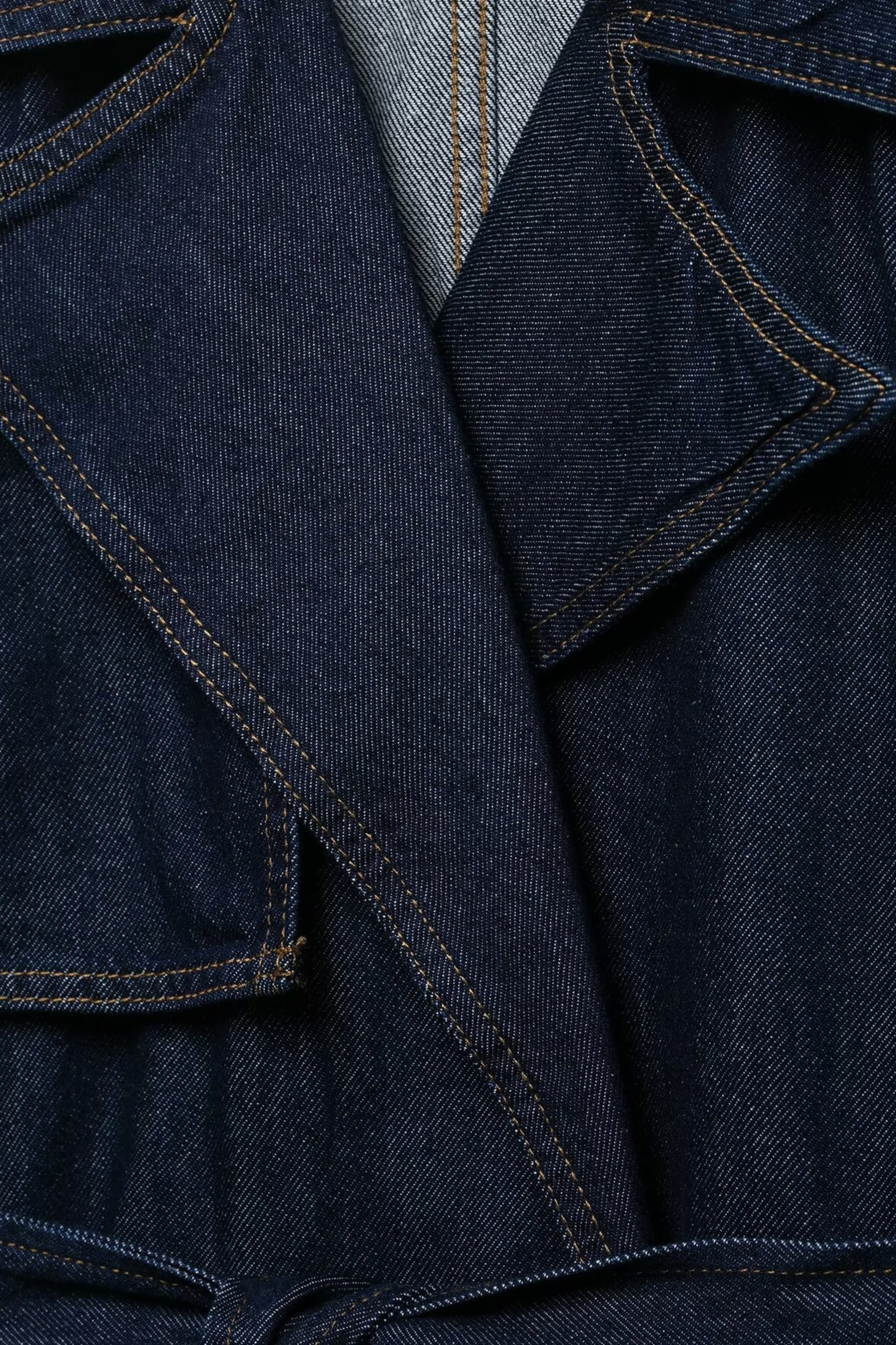 Tie Belt Denim Jacket