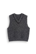 Rhinestone Embellished Vest