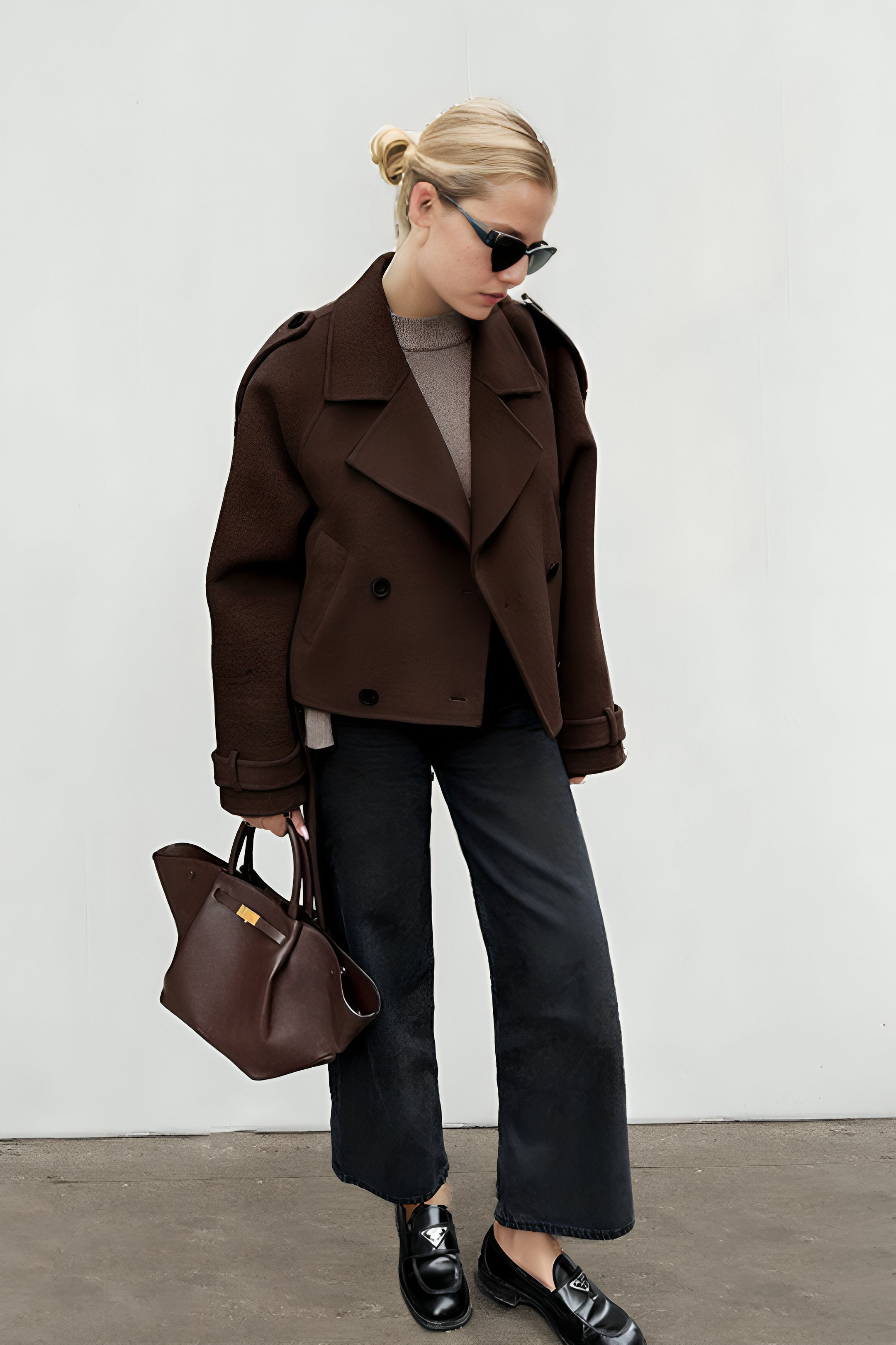 Double-Breasted Loose Fit Coat