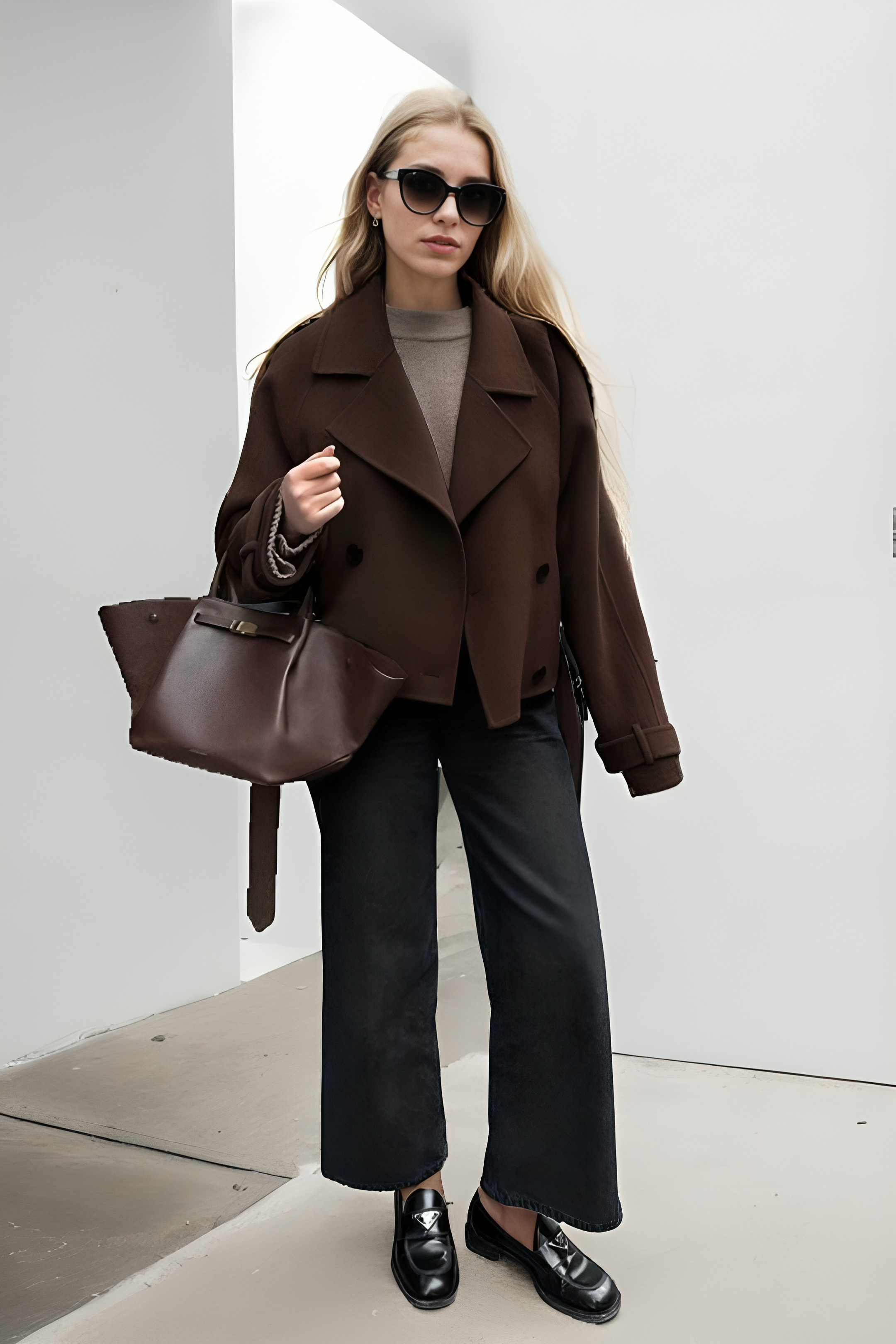 Double-Breasted Loose Fit Coat