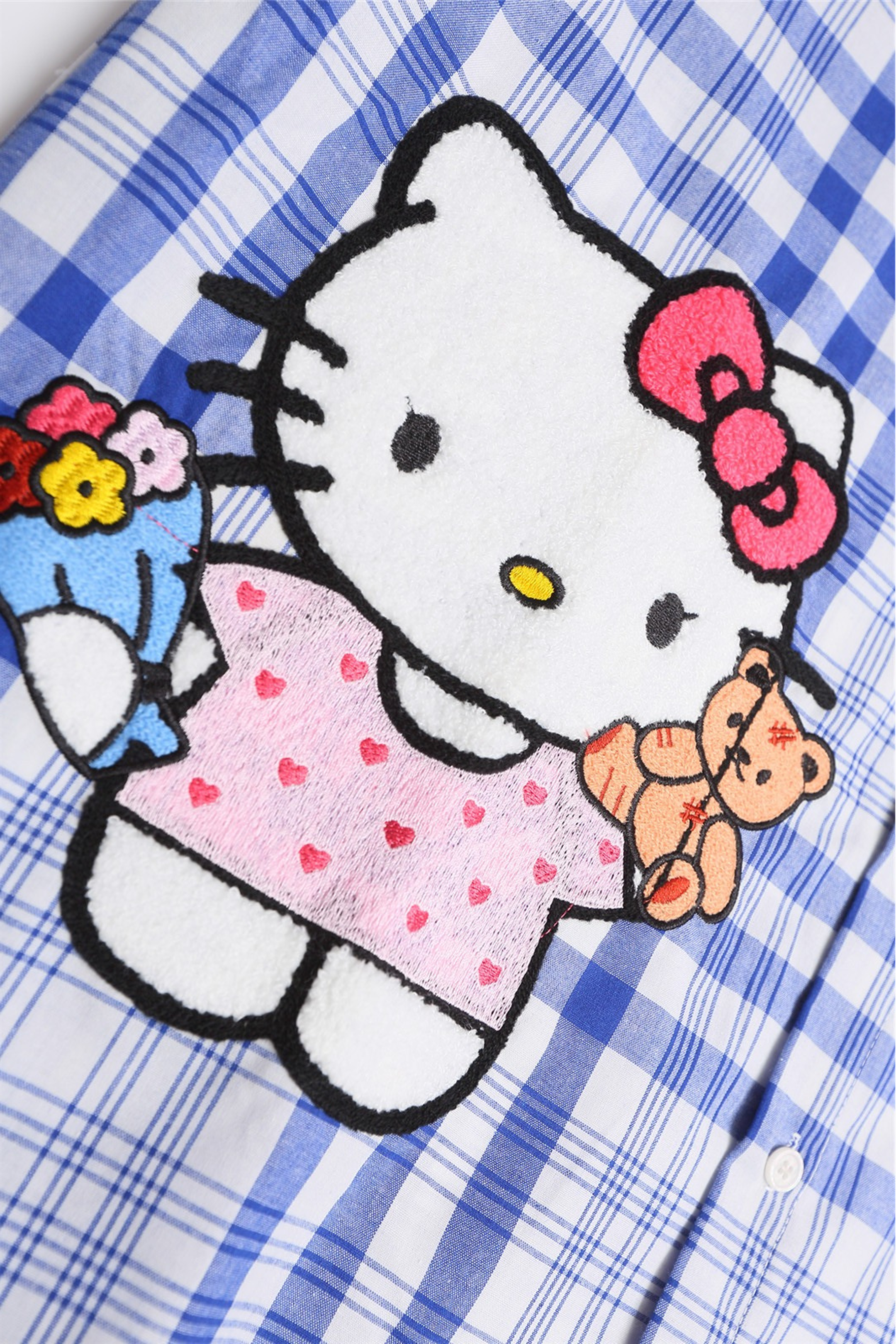 Hello Kitty Plaid Cotton Shirt