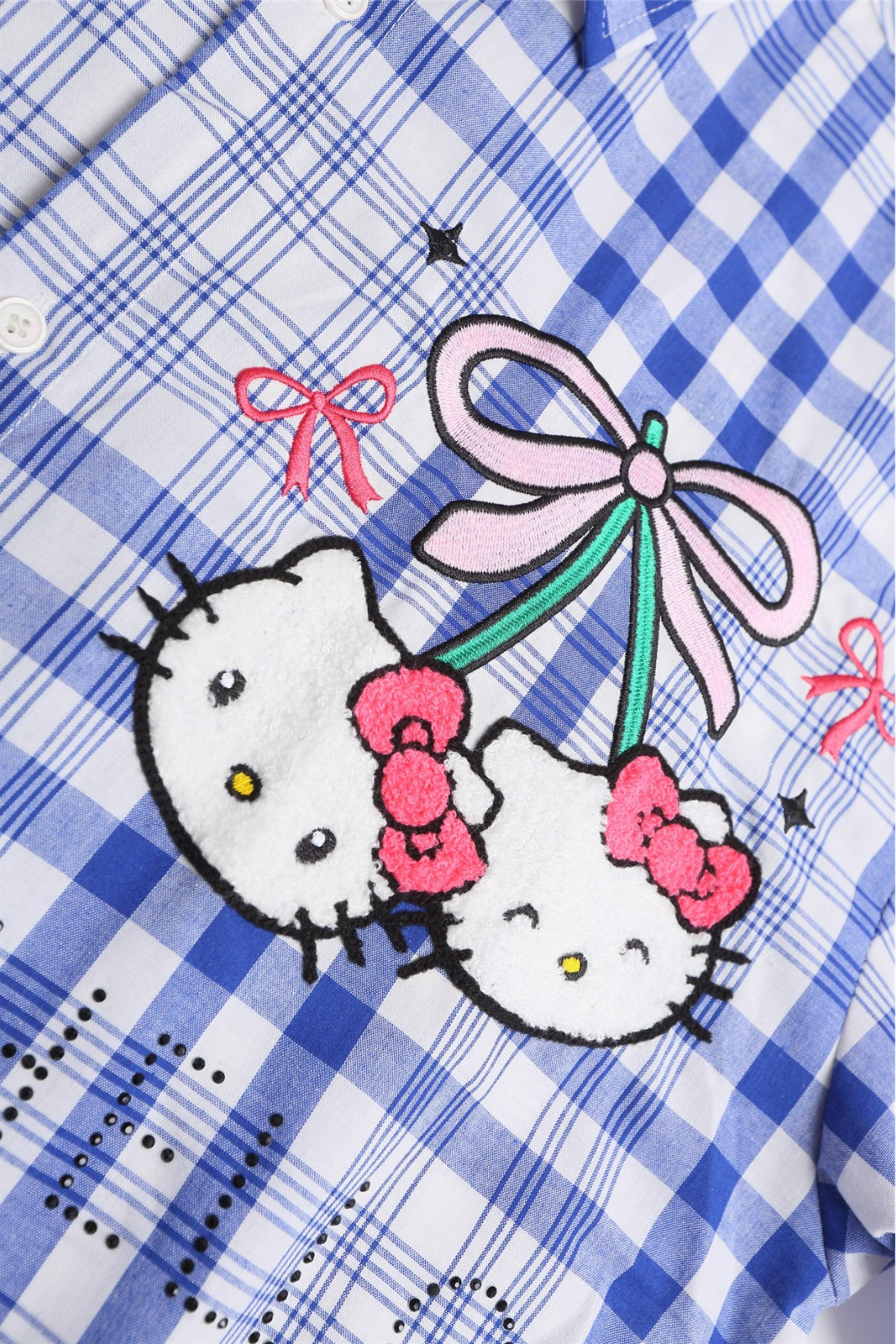 Hello Kitty Plaid Cotton Shirt