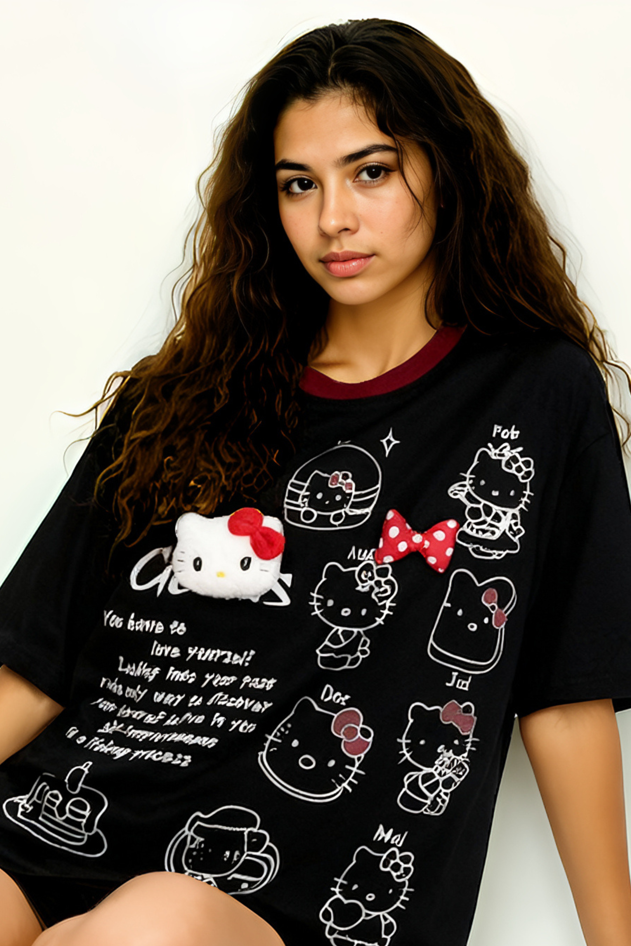 Hello Kitty Oversized Printed T-Shirt