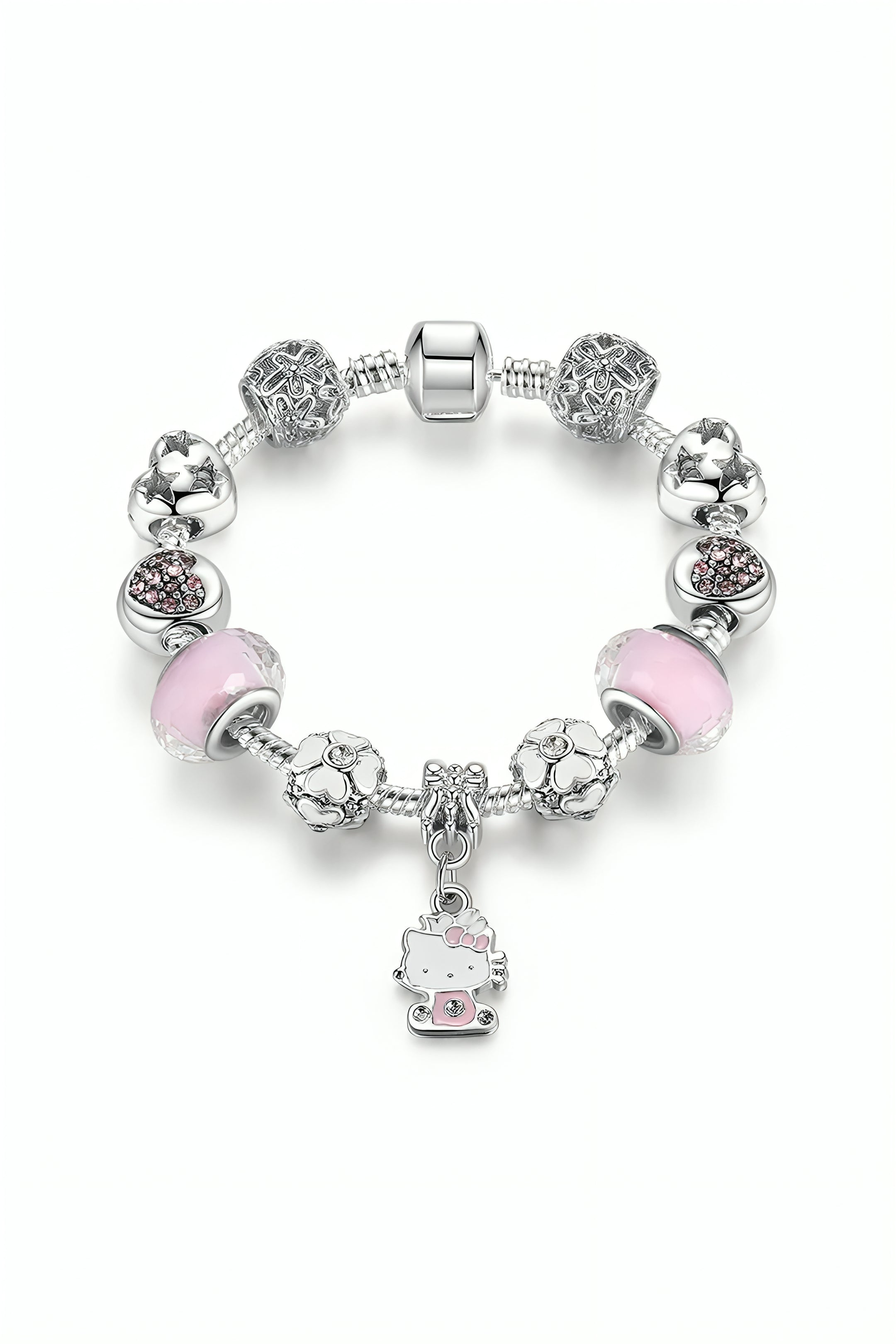 Silver Hello Kitty Charm Bracelet