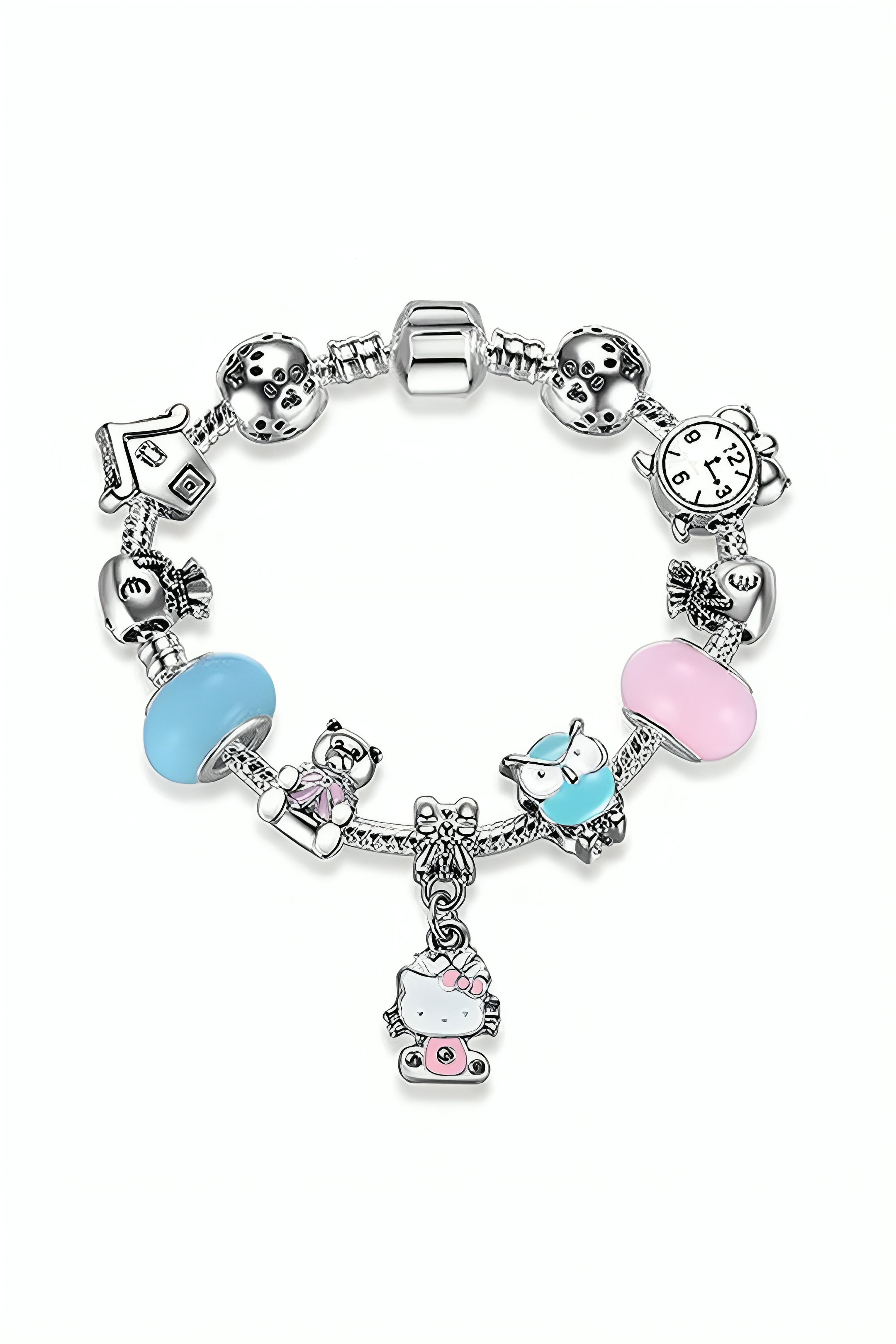 Silver Hello Kitty Charm Bracelet