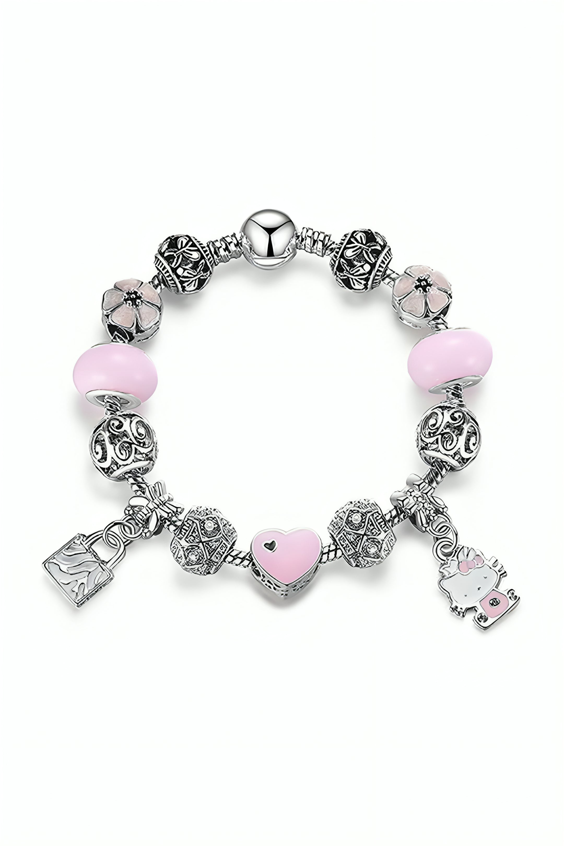 Silver Hello Kitty Charm Bracelet