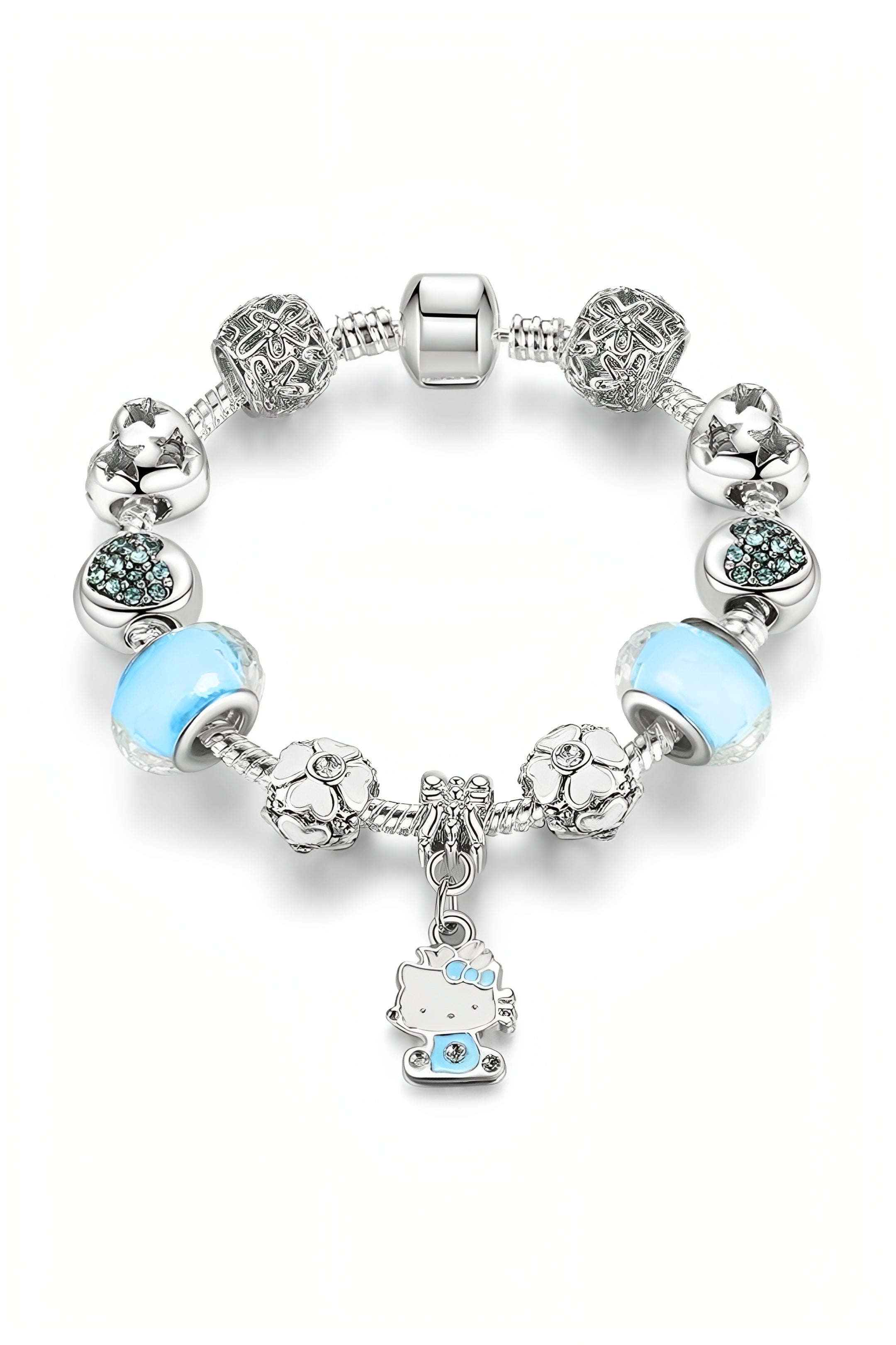 Silver Hello Kitty Charm Bracelet