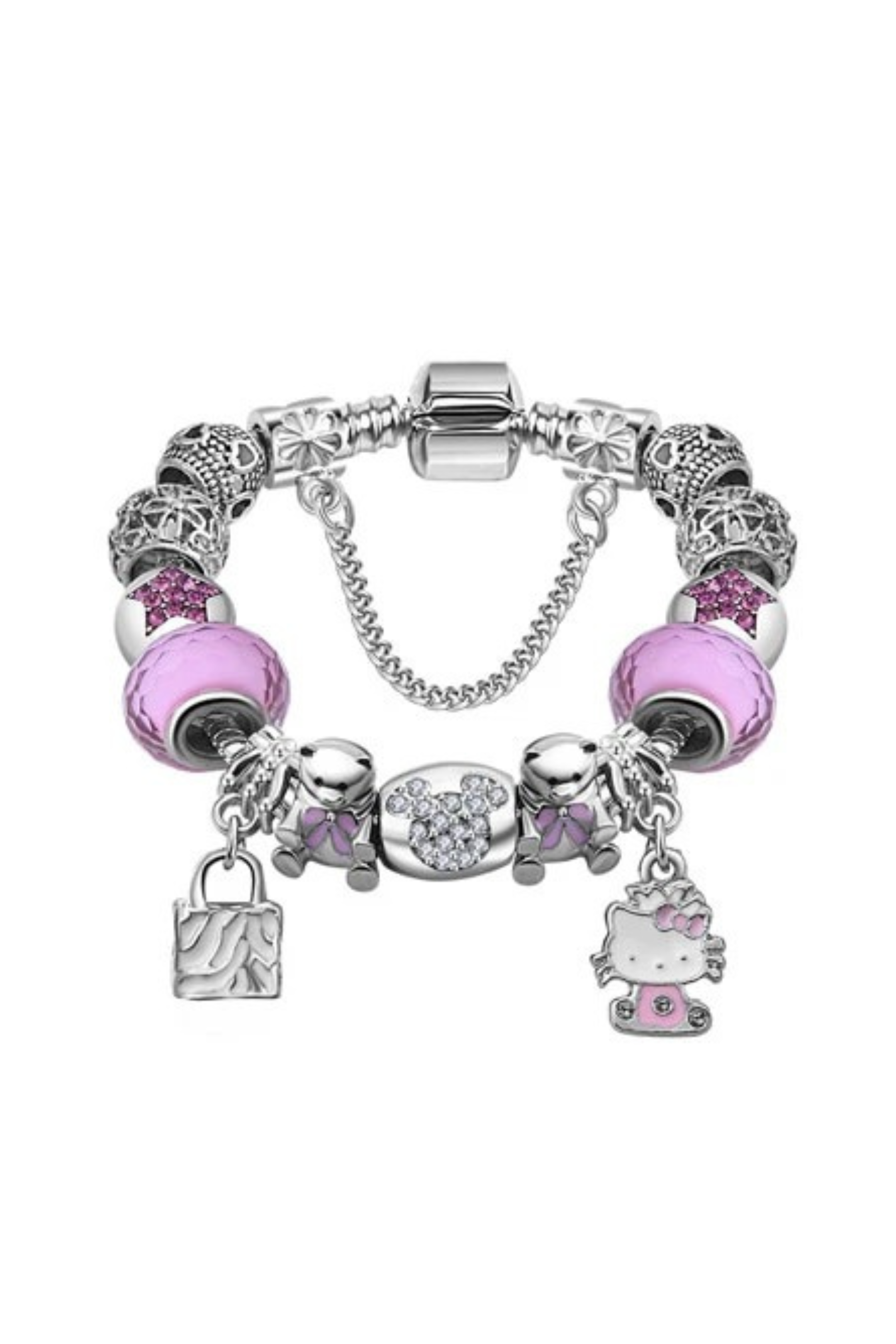 Silver Hello Kitty Charm Bracelet